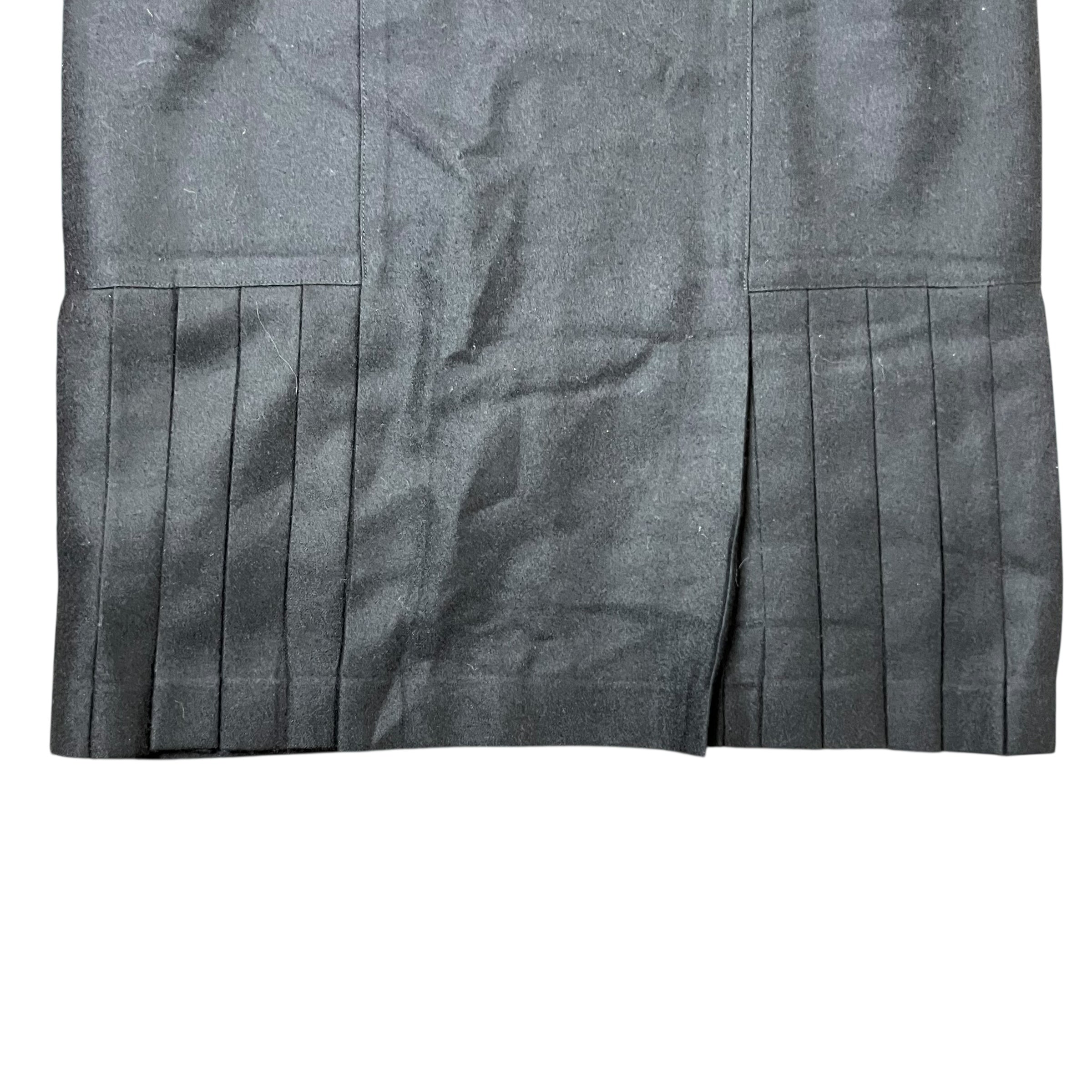 Vintage Charles Maudret Women’s Wool Dress Skirt Black