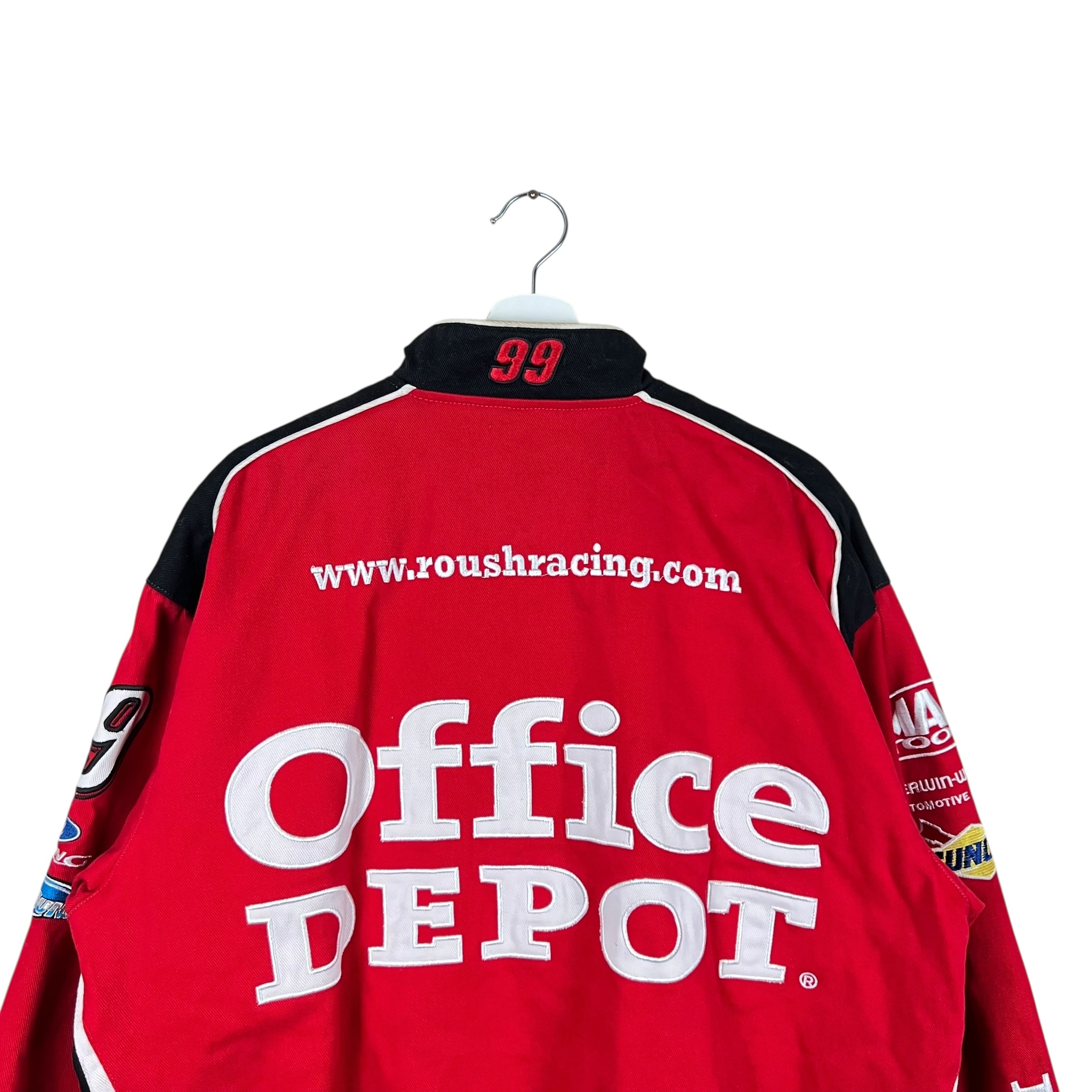 Vintage Jeff Hamilton NASCAR Carl Edwards Office Depot Racing Jacket Red