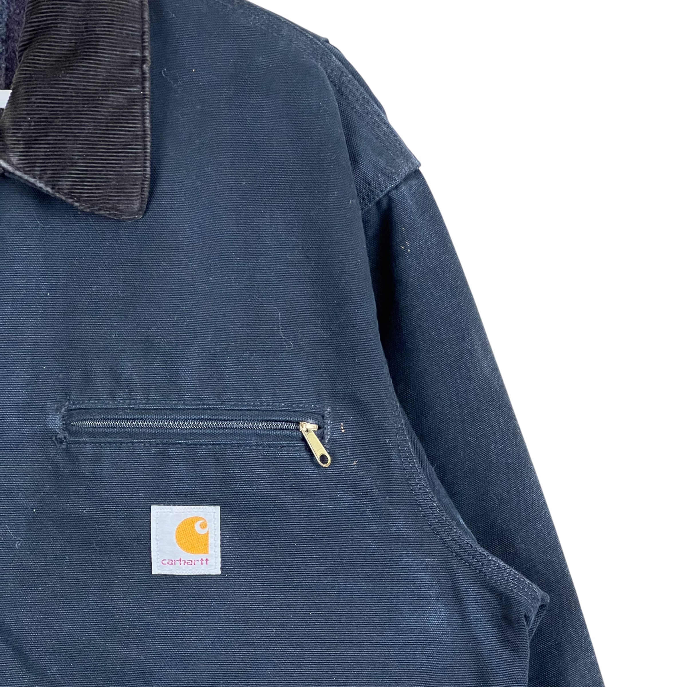 Vintage Carhartt Blanket Lined Detroit Jacket Black