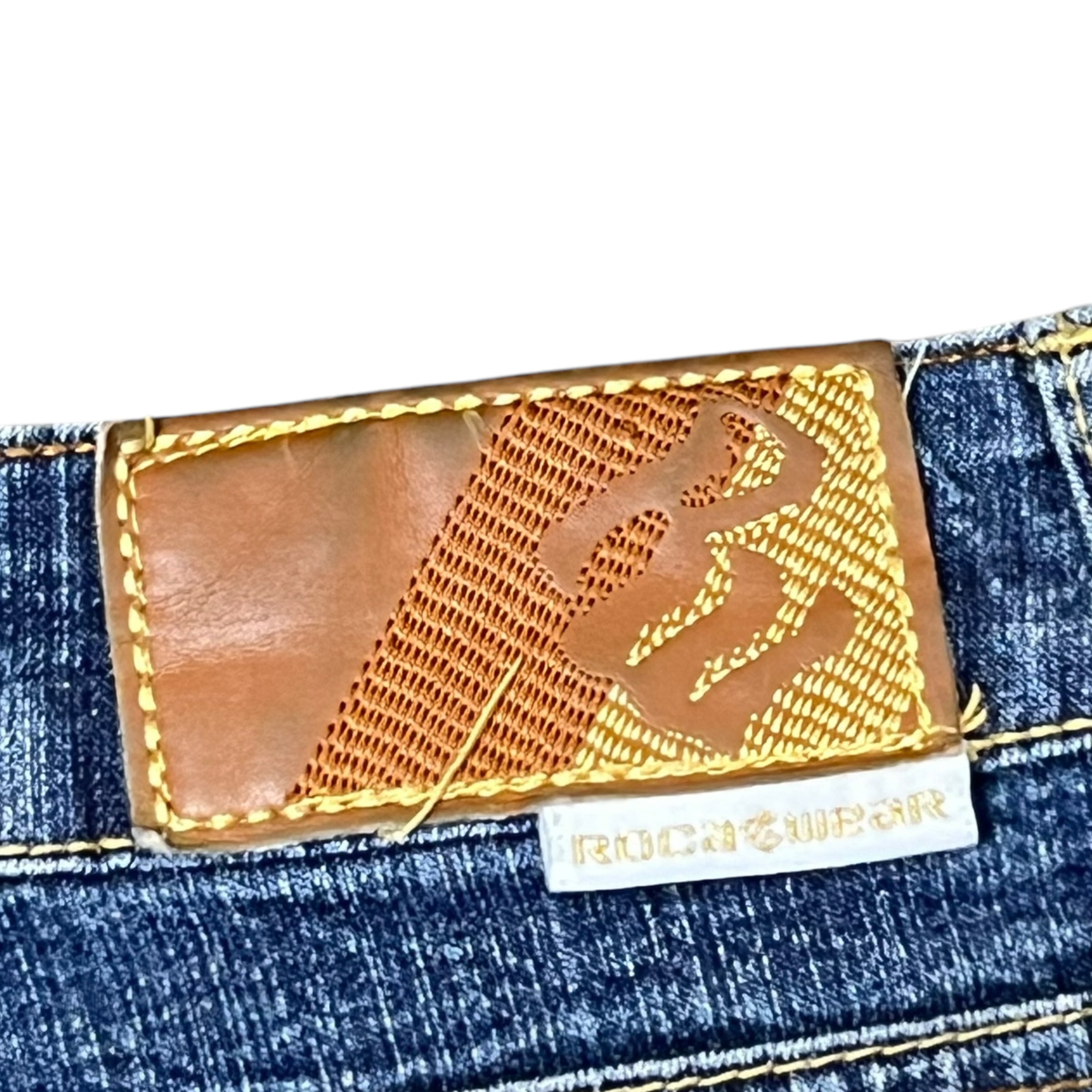 Vintage Rocawear Women’s Bedazzled Boot Cut Jeans Dark Wash