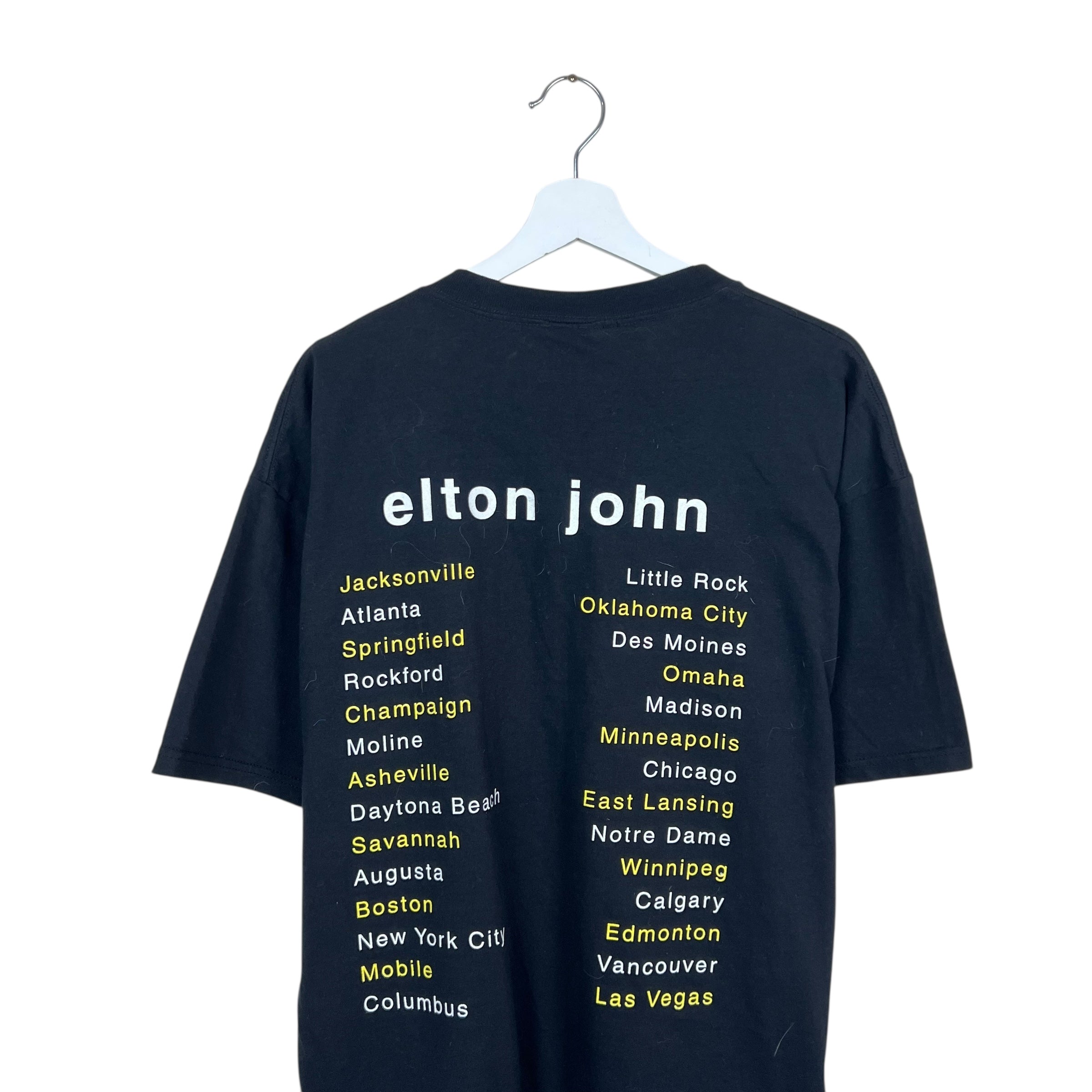 1999 Elton John “Evening With Elton John” Tour Tee Black