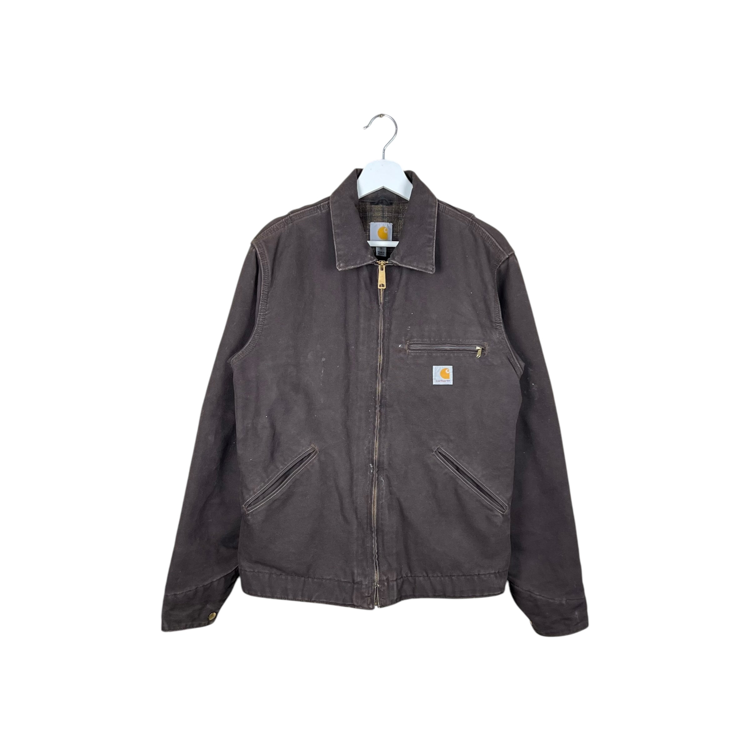 Vintage Carhartt Blanket Lined Detroit Jacket Chocolate Brown