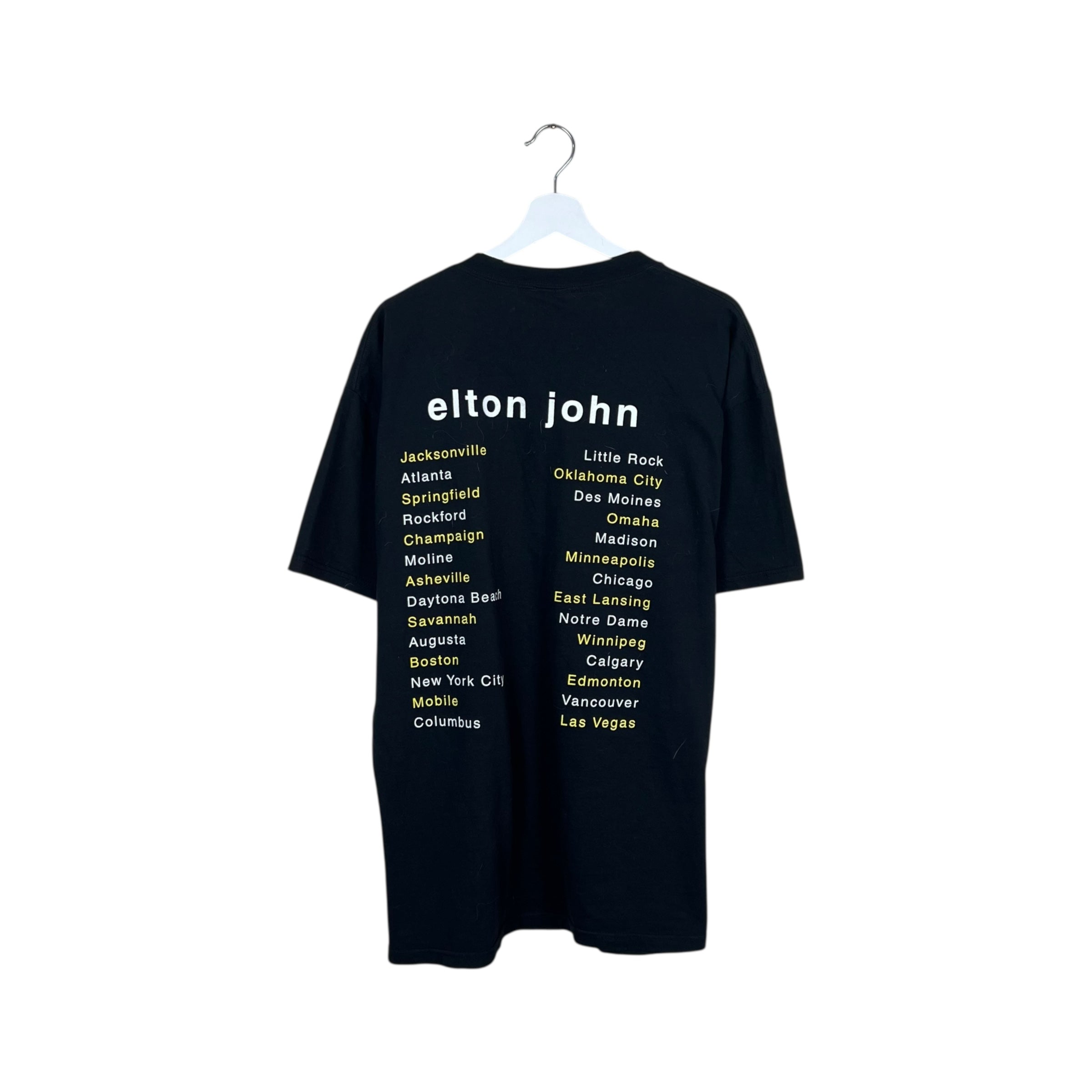 1999 Elton John “Evening With Elton John” Tour Tee Black