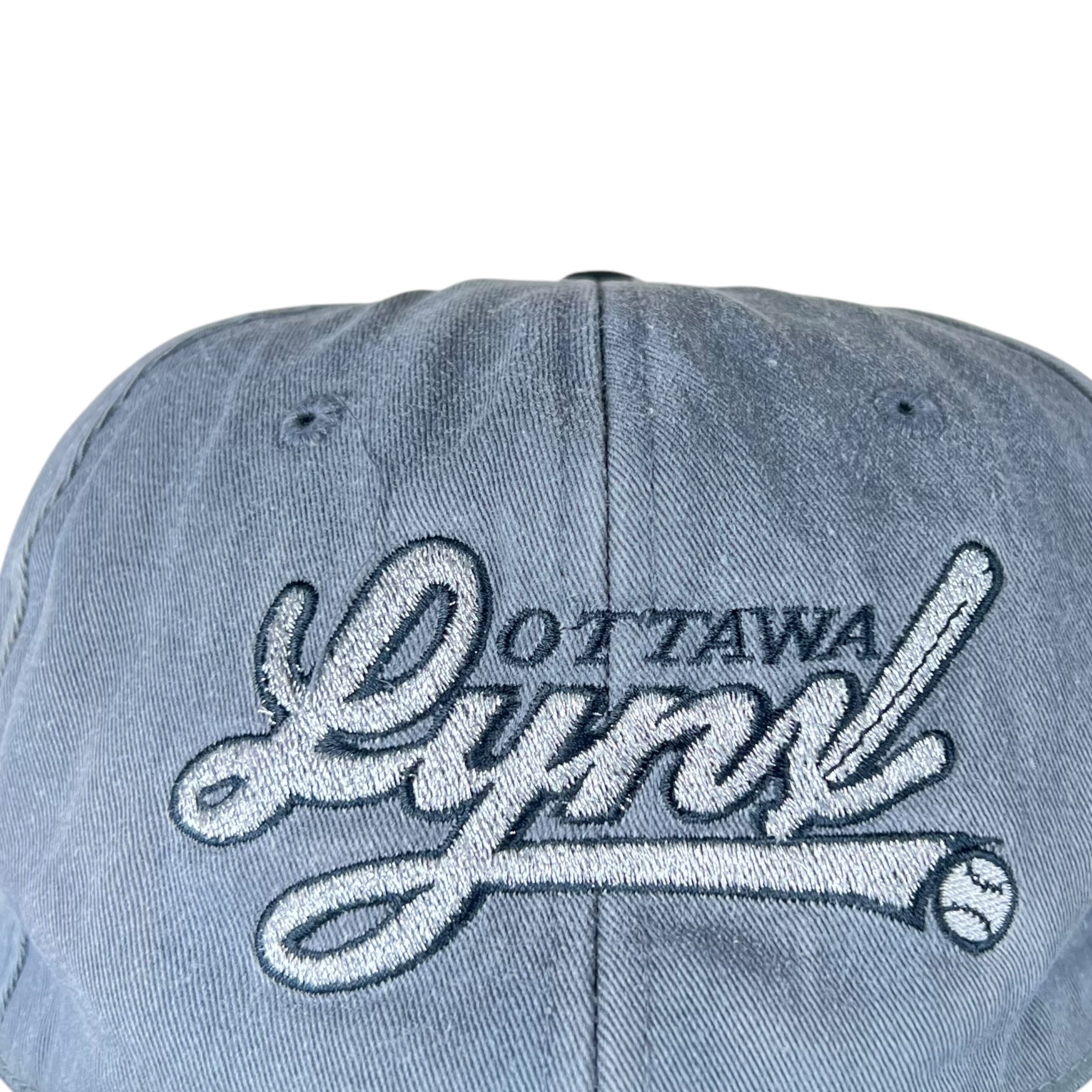 Vintage Ottawa Lynx Logo StrapBack Grey/Black