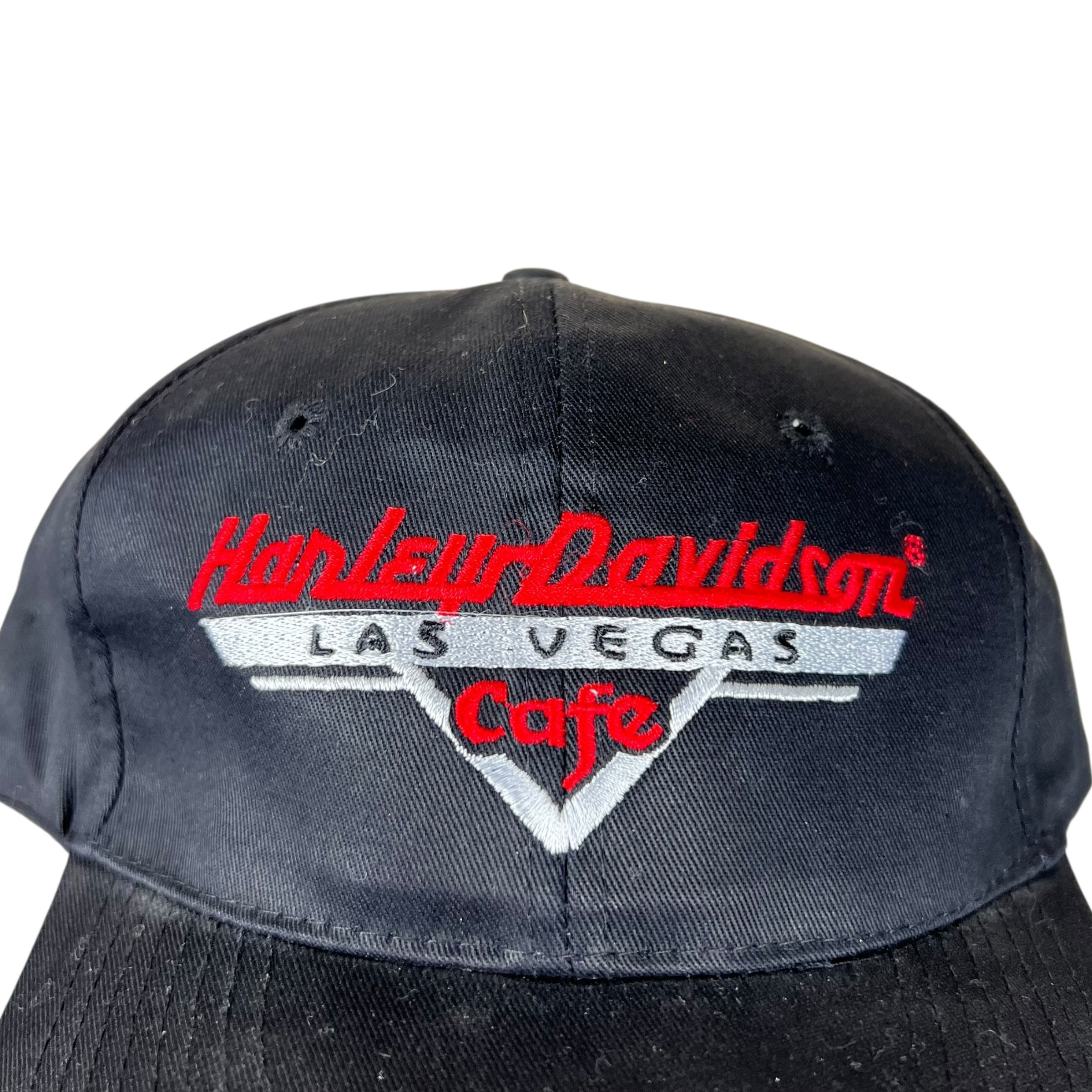 Vintage Harley Davidson Las Vegas Cafe Logo SnapBack Black