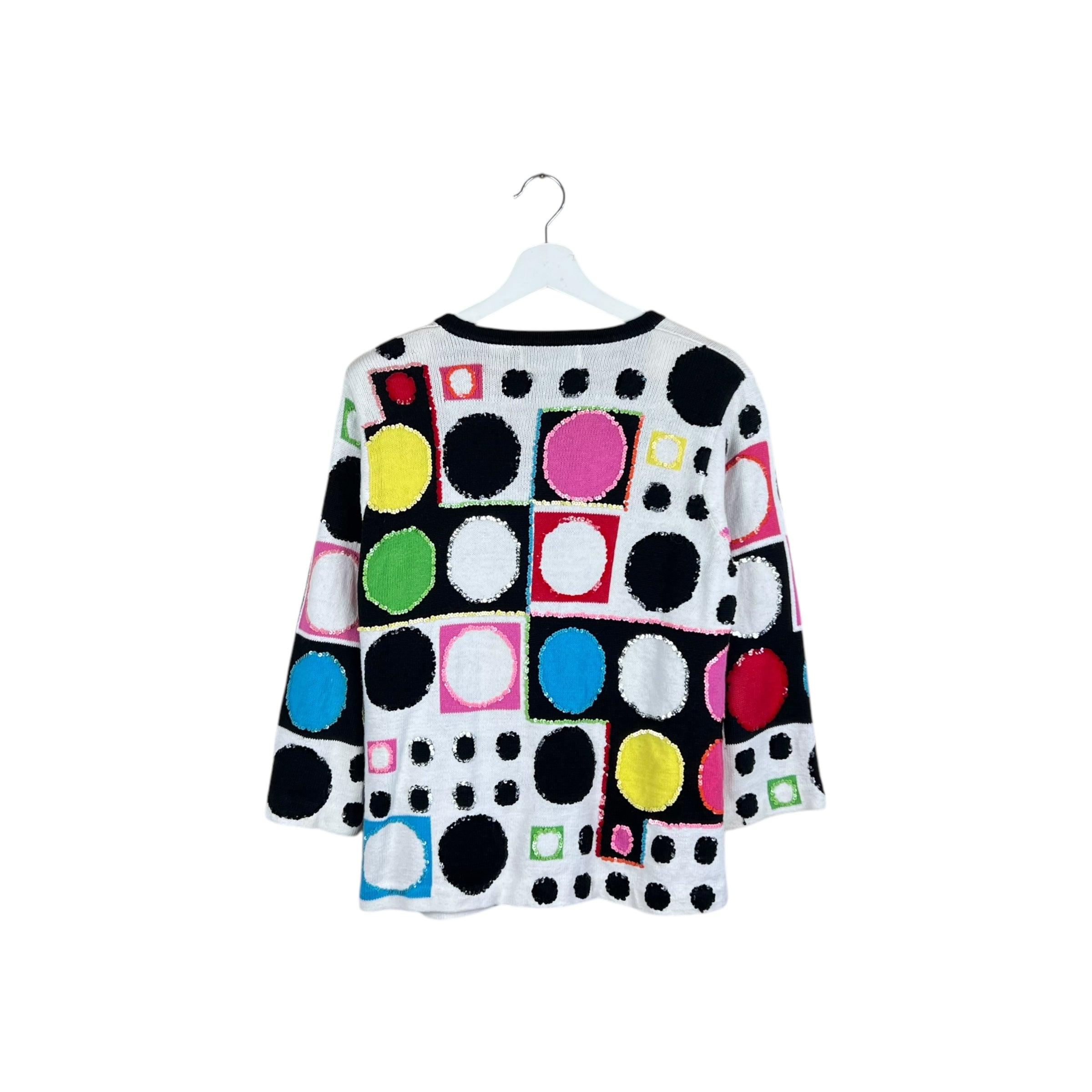 Vintage Design Options Women’s Bedazzled Multi Design Cardigan