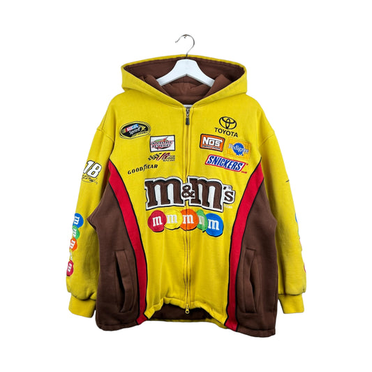 Vintage Chase Authentics Kyle Busch M&M’S Racing Hoodie Yellow