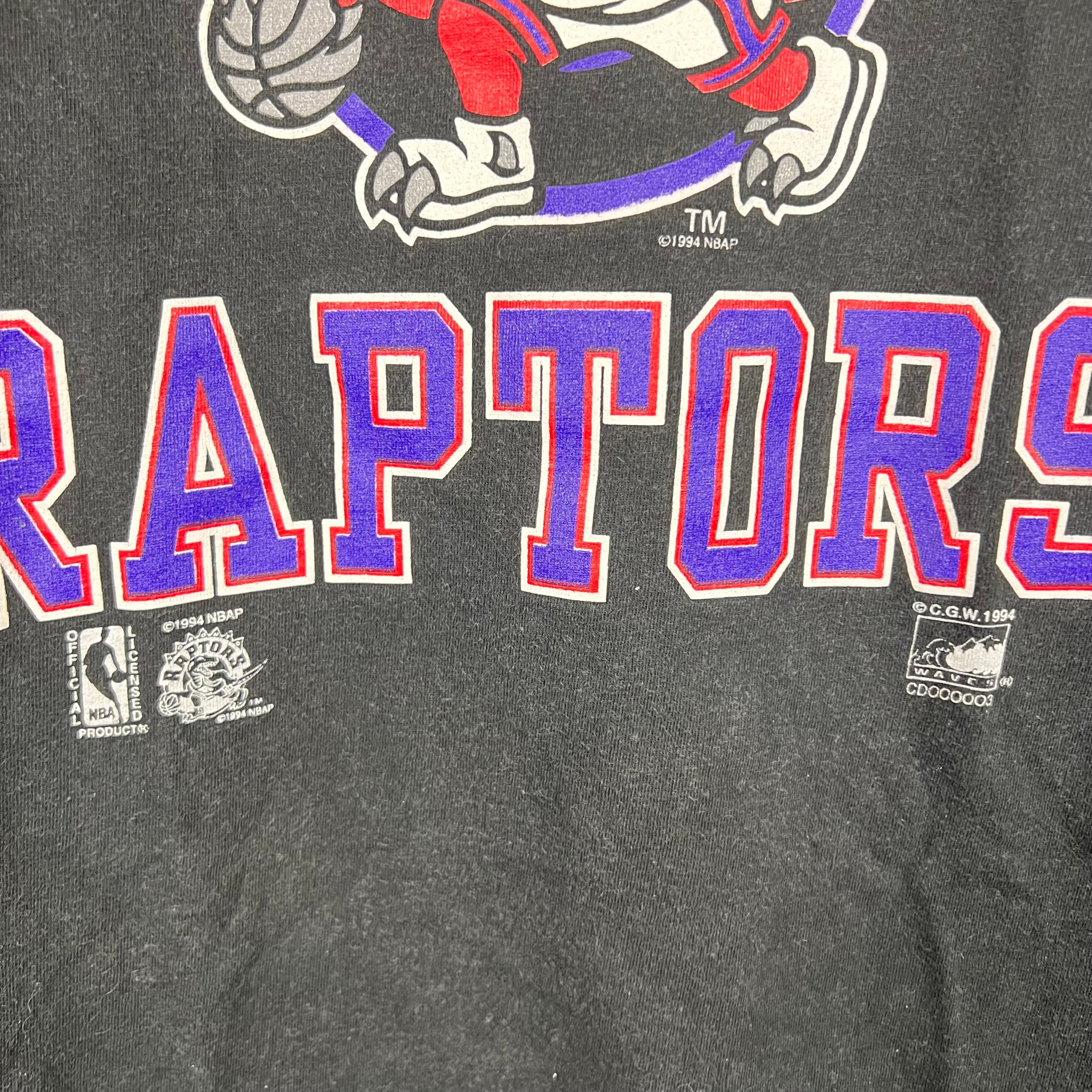 1994 NBA Toronto Raptors Arch Logo Tee Black