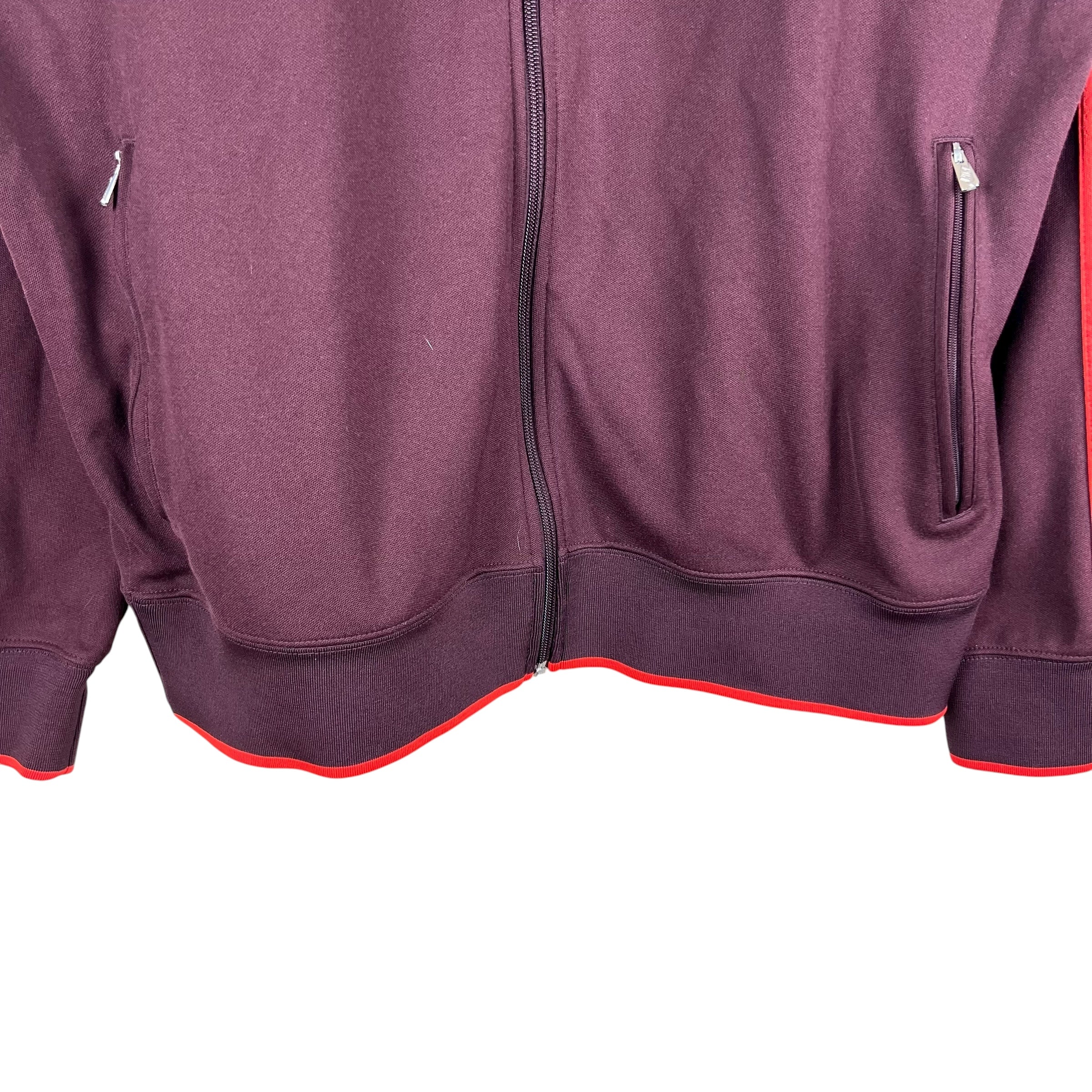 Vintage Y2K Nike Arsenal Warm Up Track Jacket Burgundy