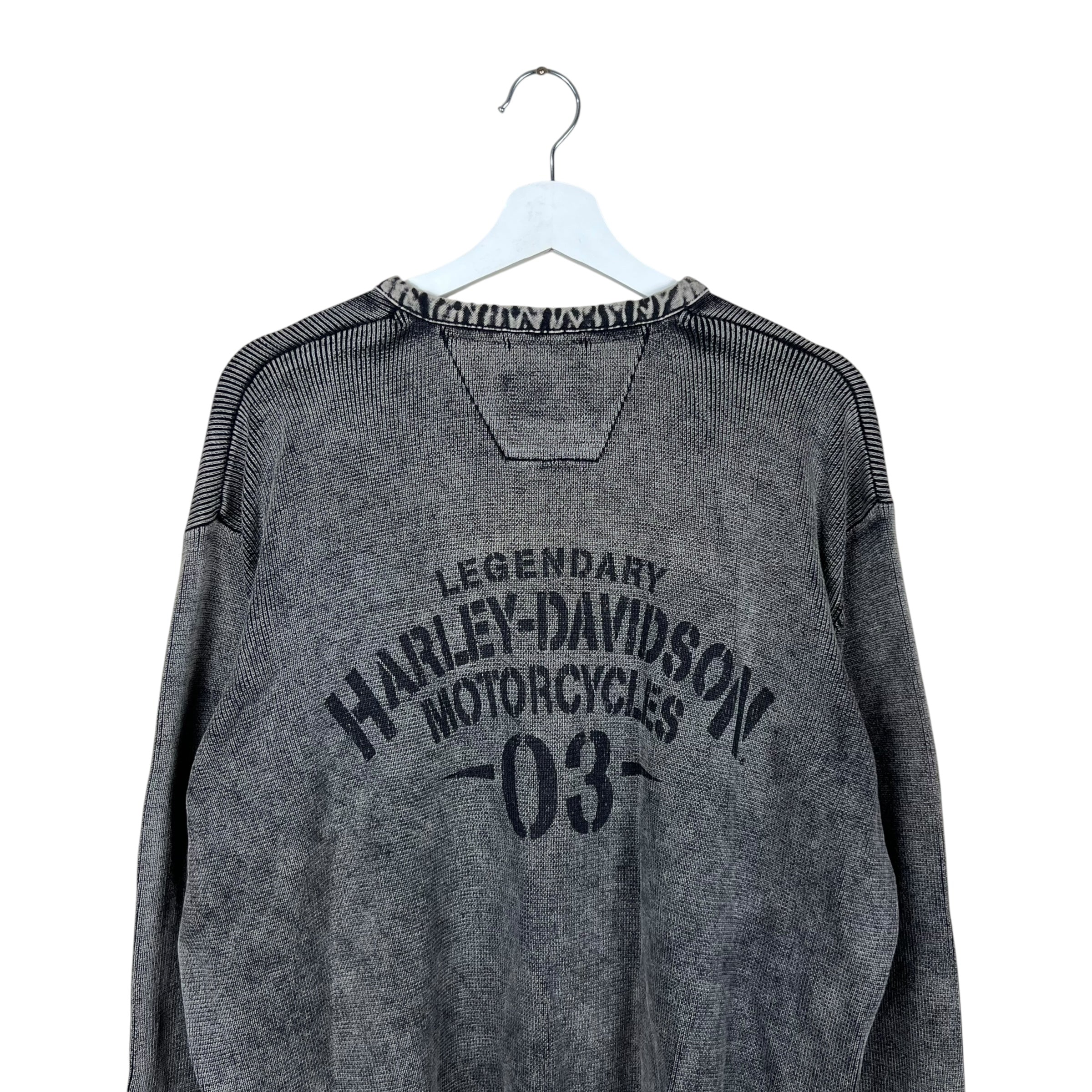 2003 Harley Davidson Sample Arch Logo Thermal Washed Stone Grey