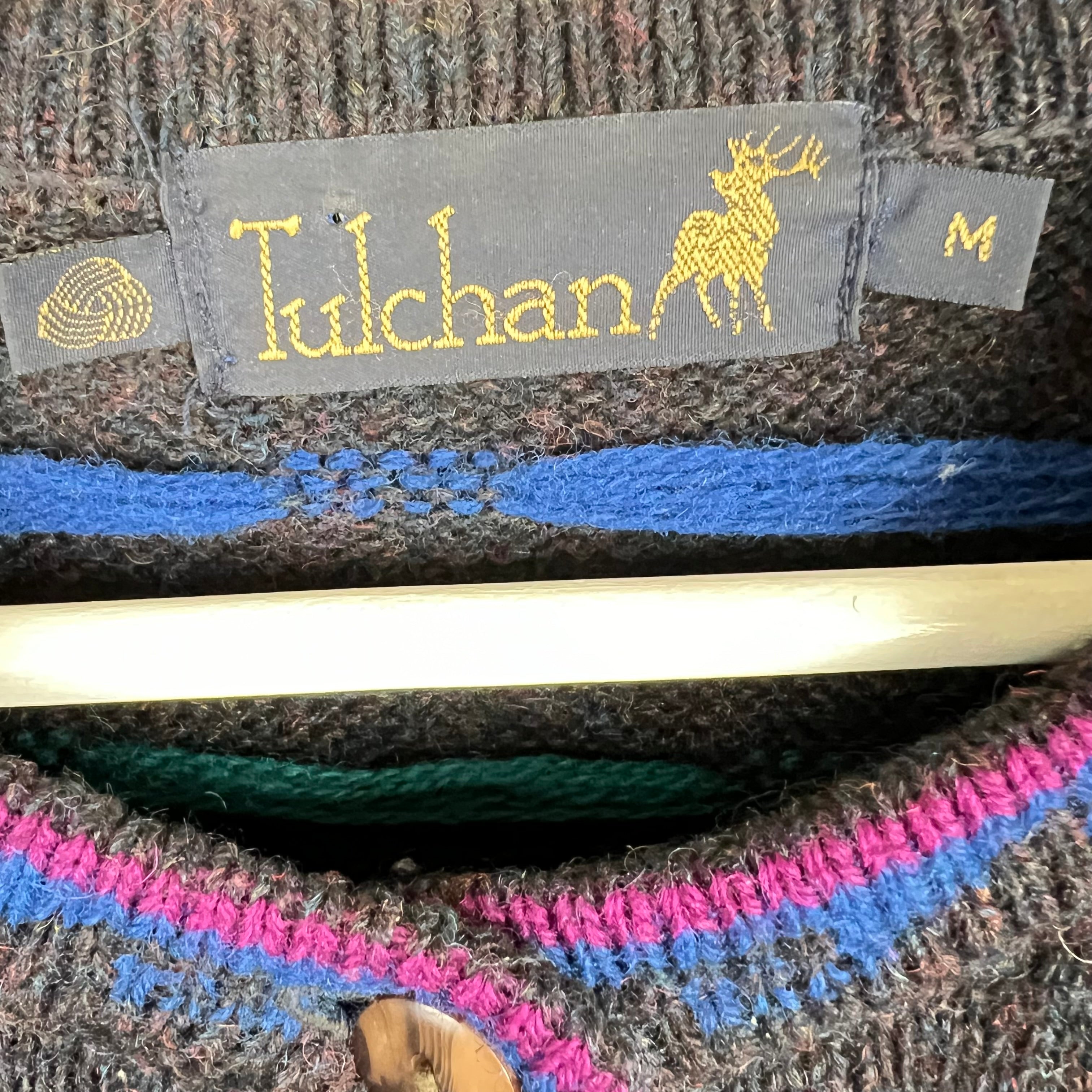 Vintage Tulchan Women’s 3D Pattern Cardigan Black