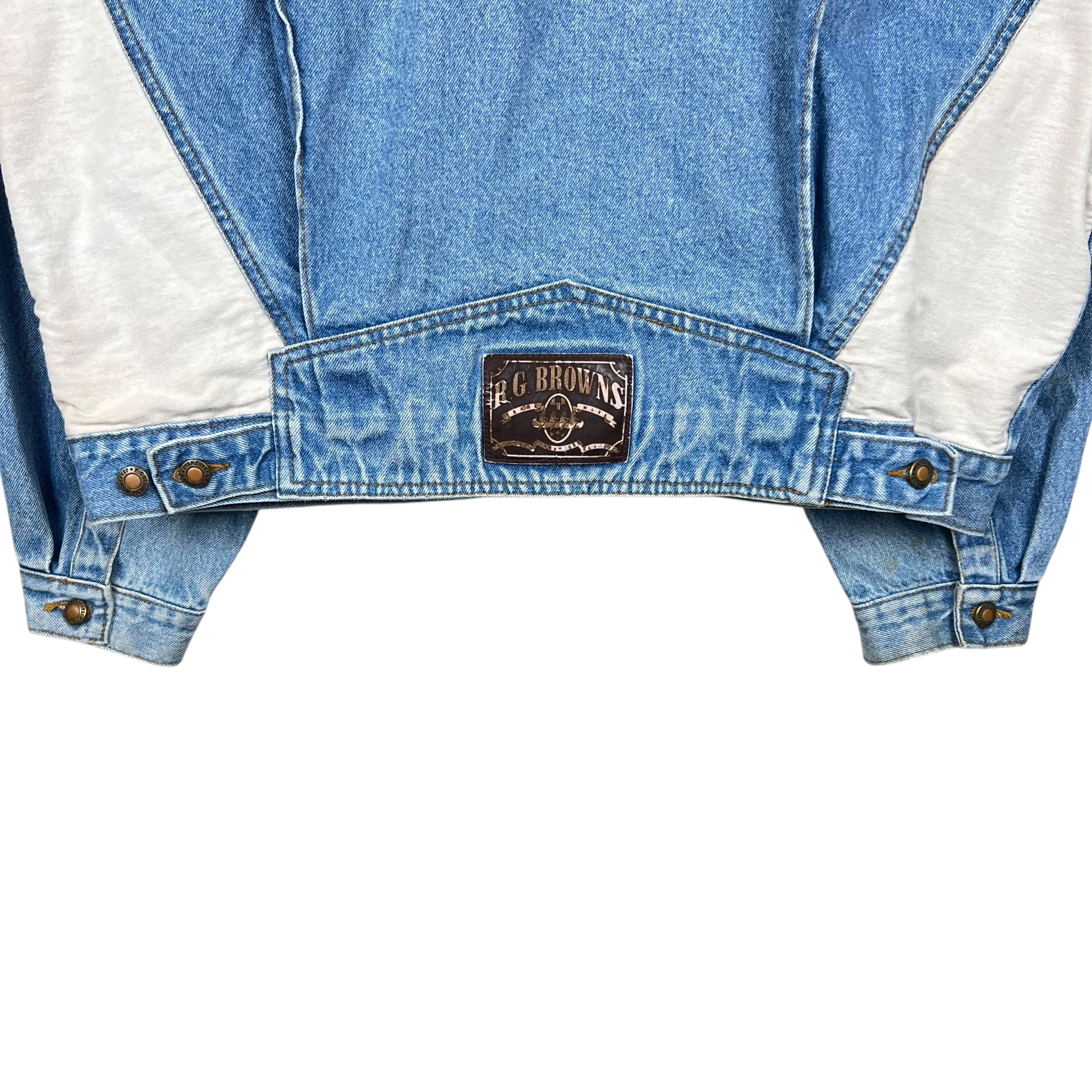 Vintage R.G. Browns Jeanswear Denim Jacket Mid Wash/Cream