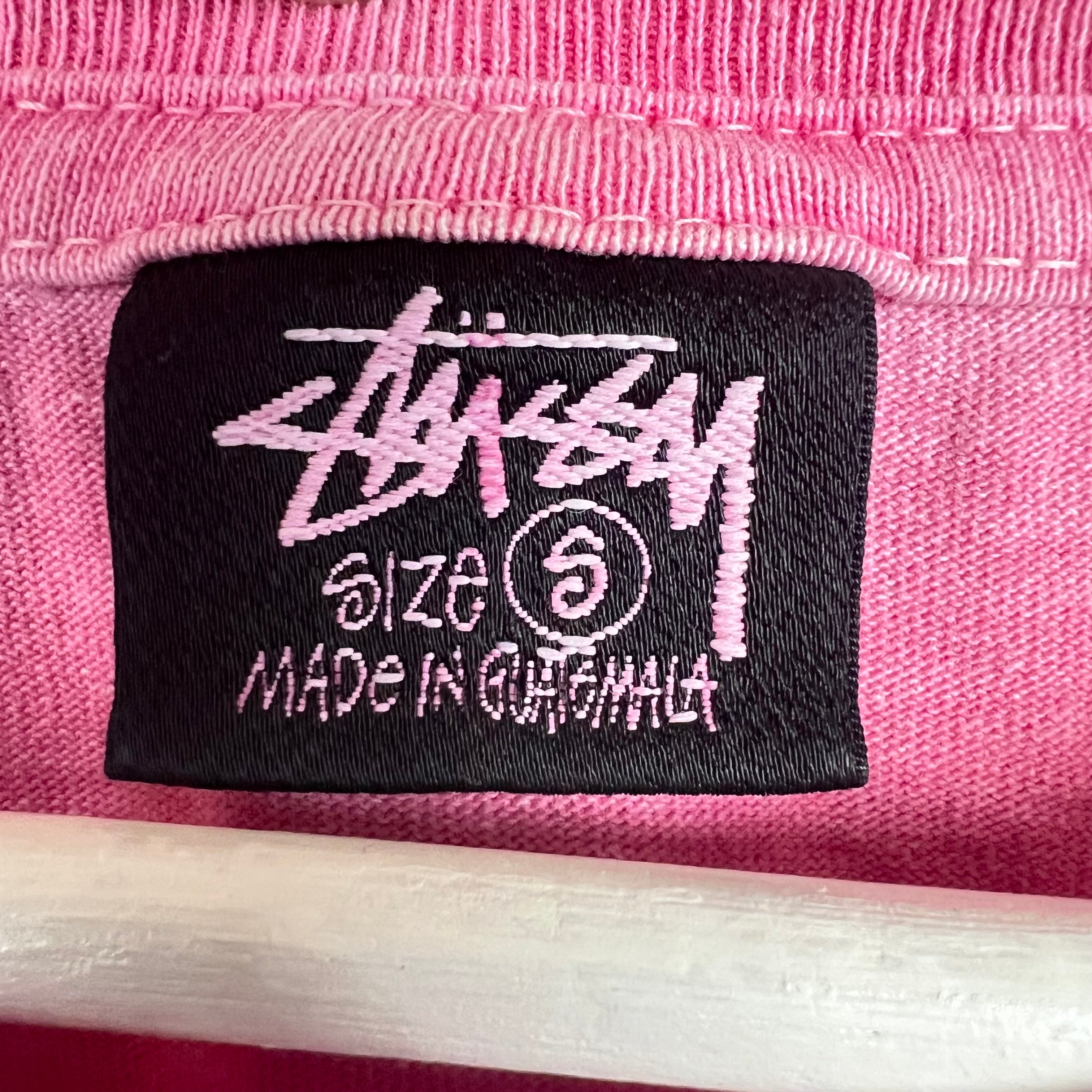 Stussy Rolling TV Pigment Dyed Tee Pink