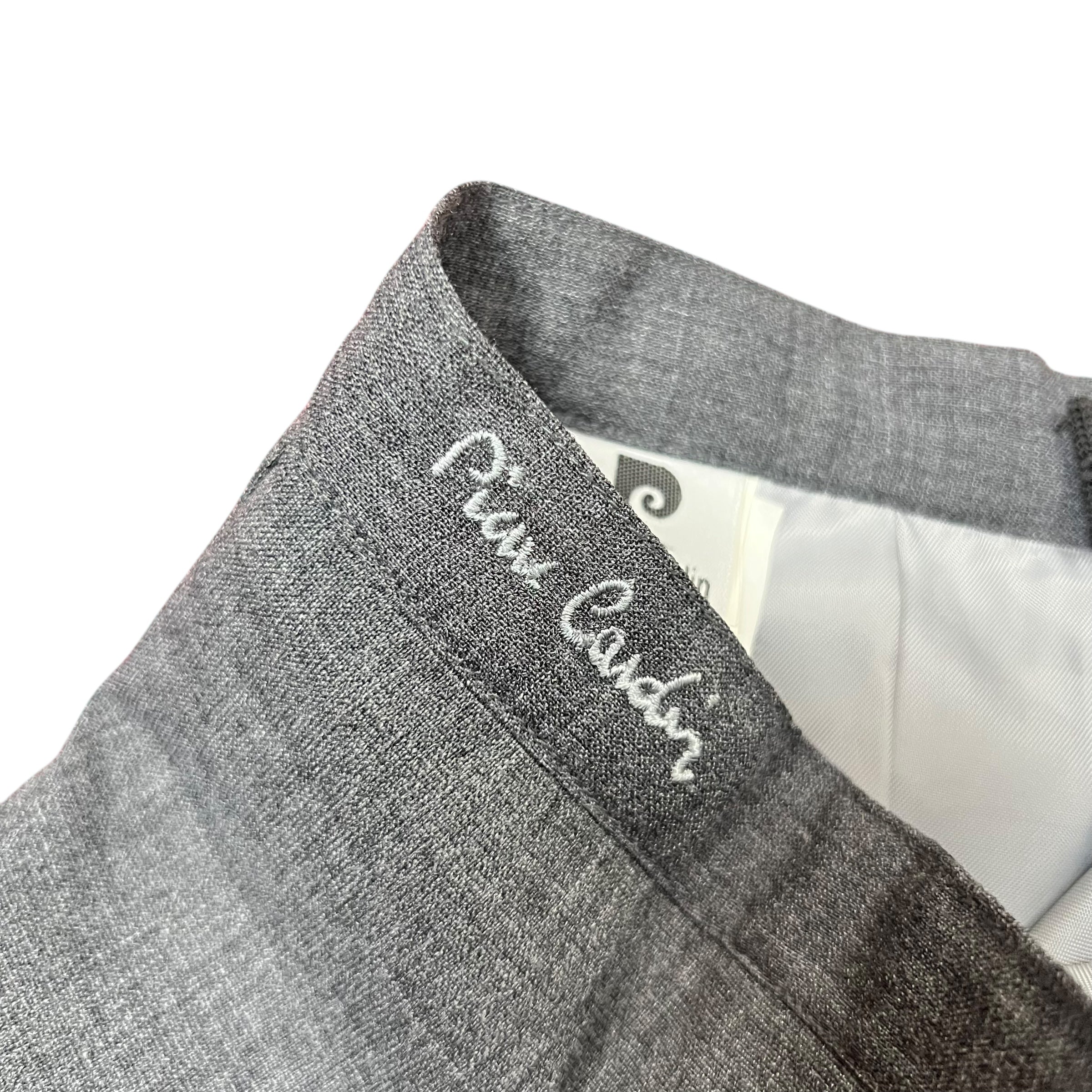 Vintage Pierre Cardin Women’s Flower Embroidery Pencil Skirt Grey