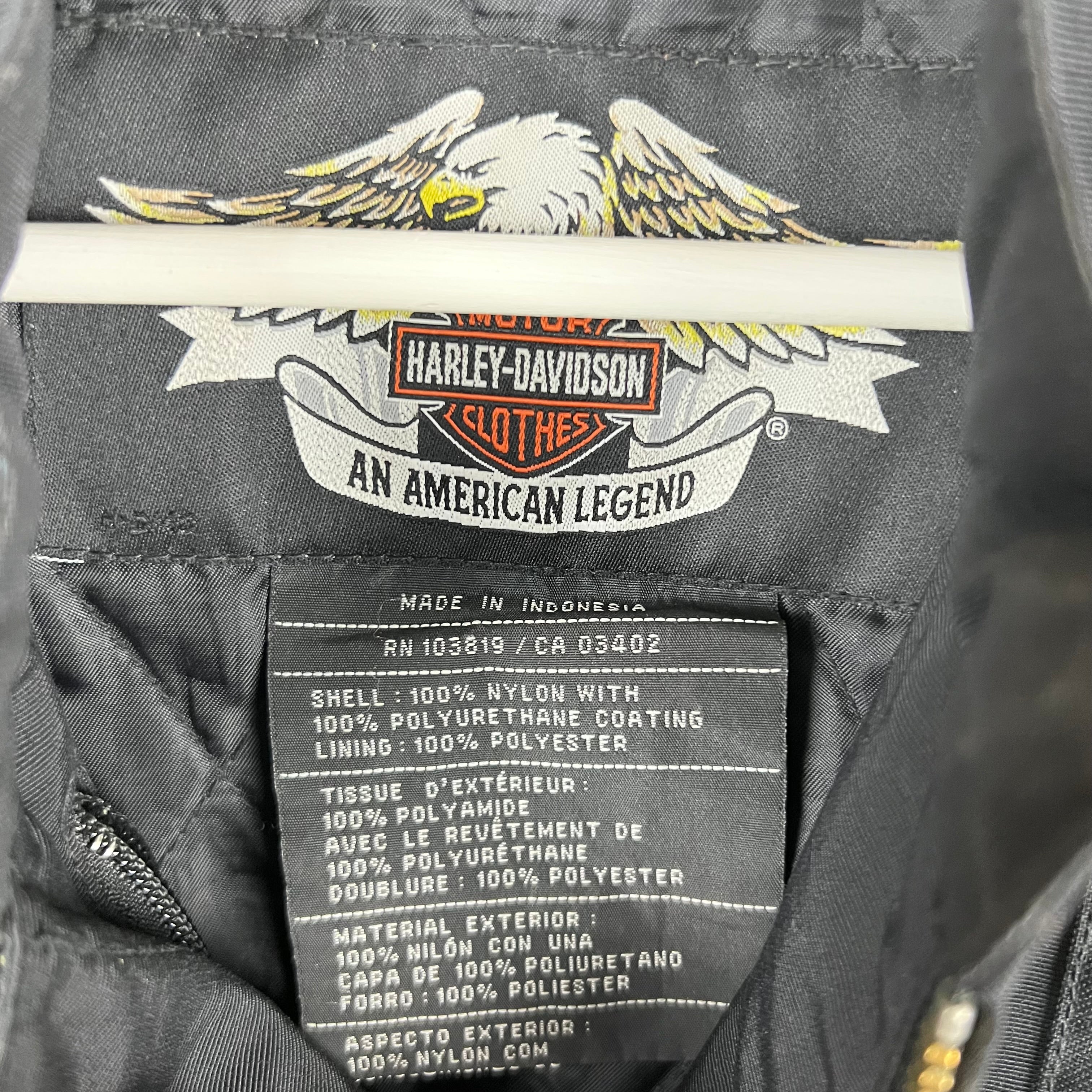 Vintage Harley Davidson Women’s Motorcycle Nylon Jacket Black