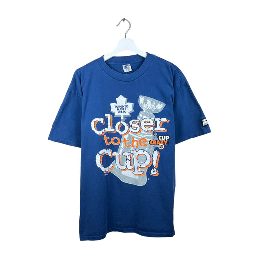 90s Starter Toronto Maple Leafs “Closer To The Cup” Tee Blue