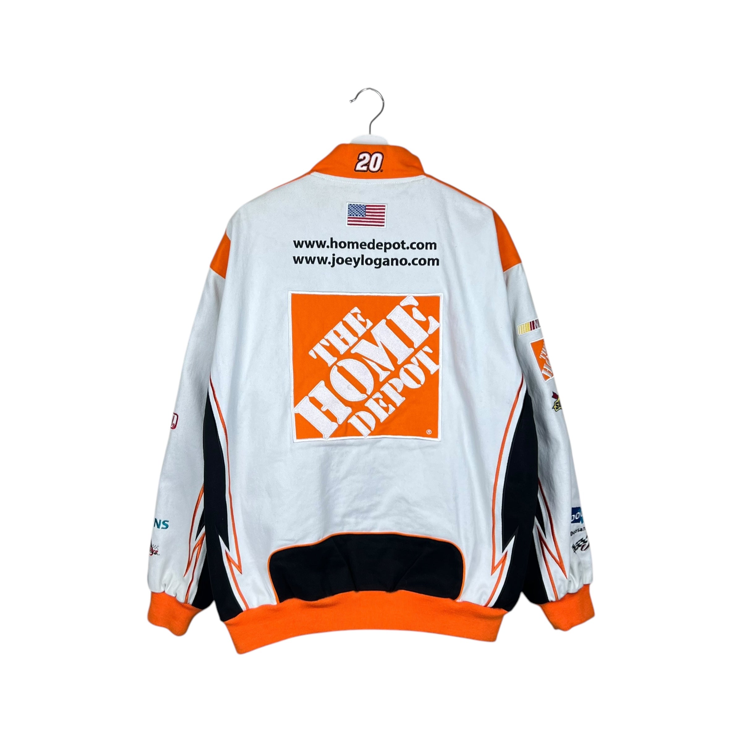 Vintage Chase Authentics NASCAR Tony Stewart Home Depot Racing Jacket White