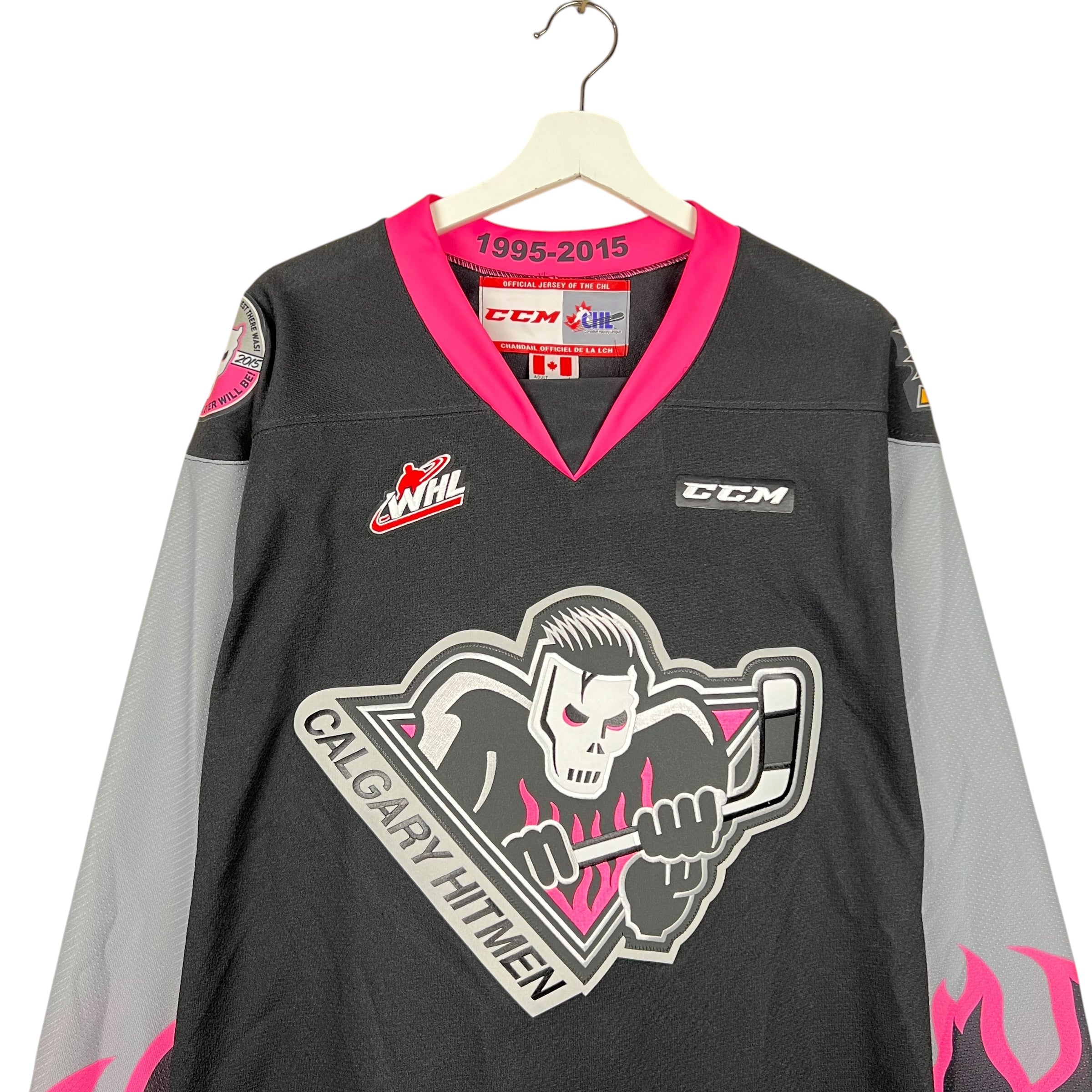 Vintage CCM CHL Calgary Hitmen 20th Anniversary Edition Jersey Black