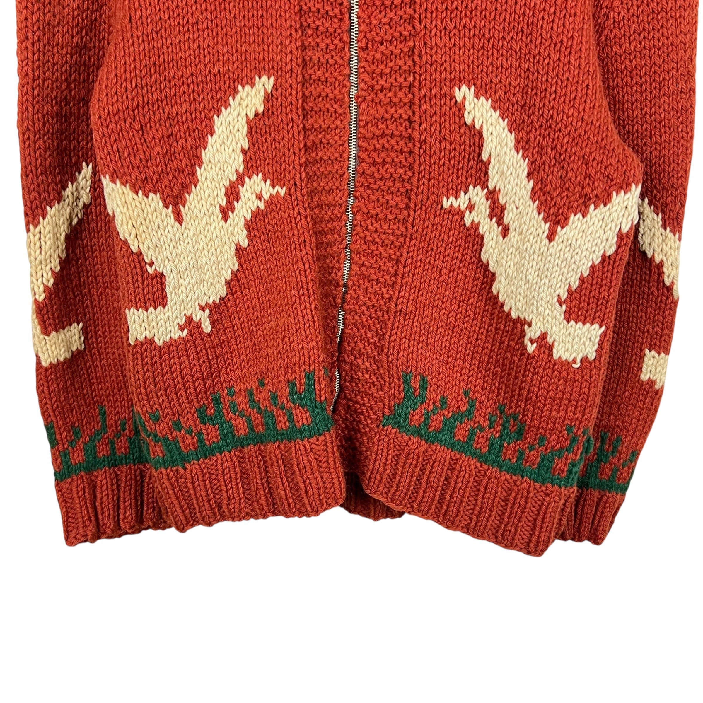 Vintage 70’s Birds Flying Cowichan Burn Orange