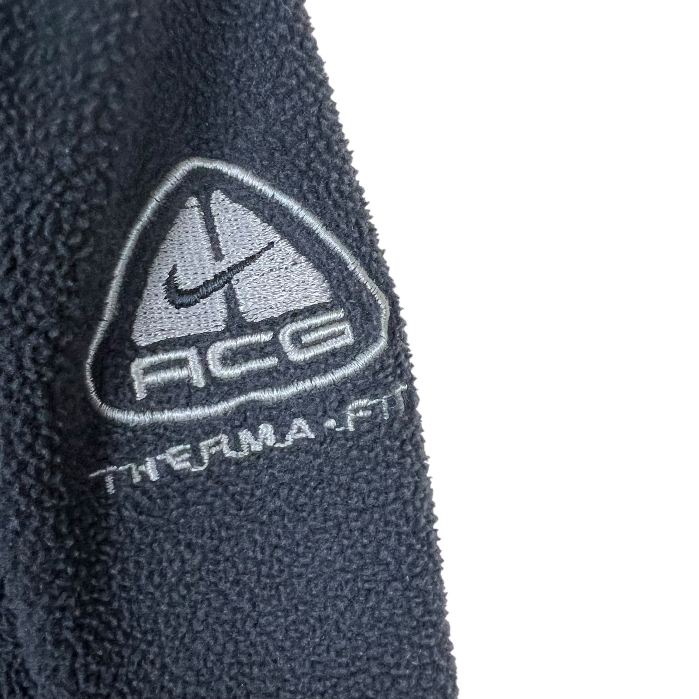 Vintage Y2K Nike ACG Thermal-Fit Fleece Pullover Black