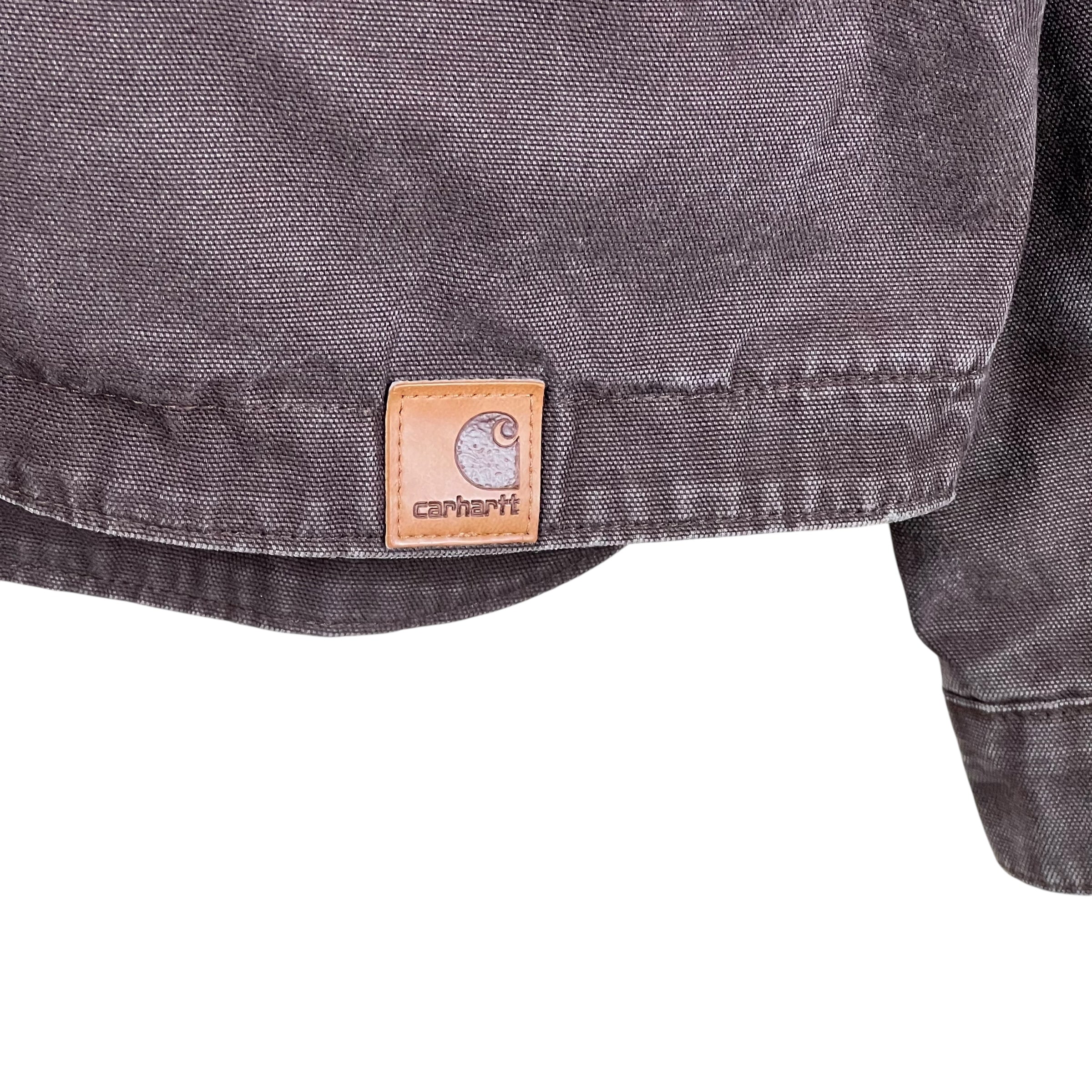 Vintage Carhartt Insulated Hooded Full Zip Jacket Chocolate Brown