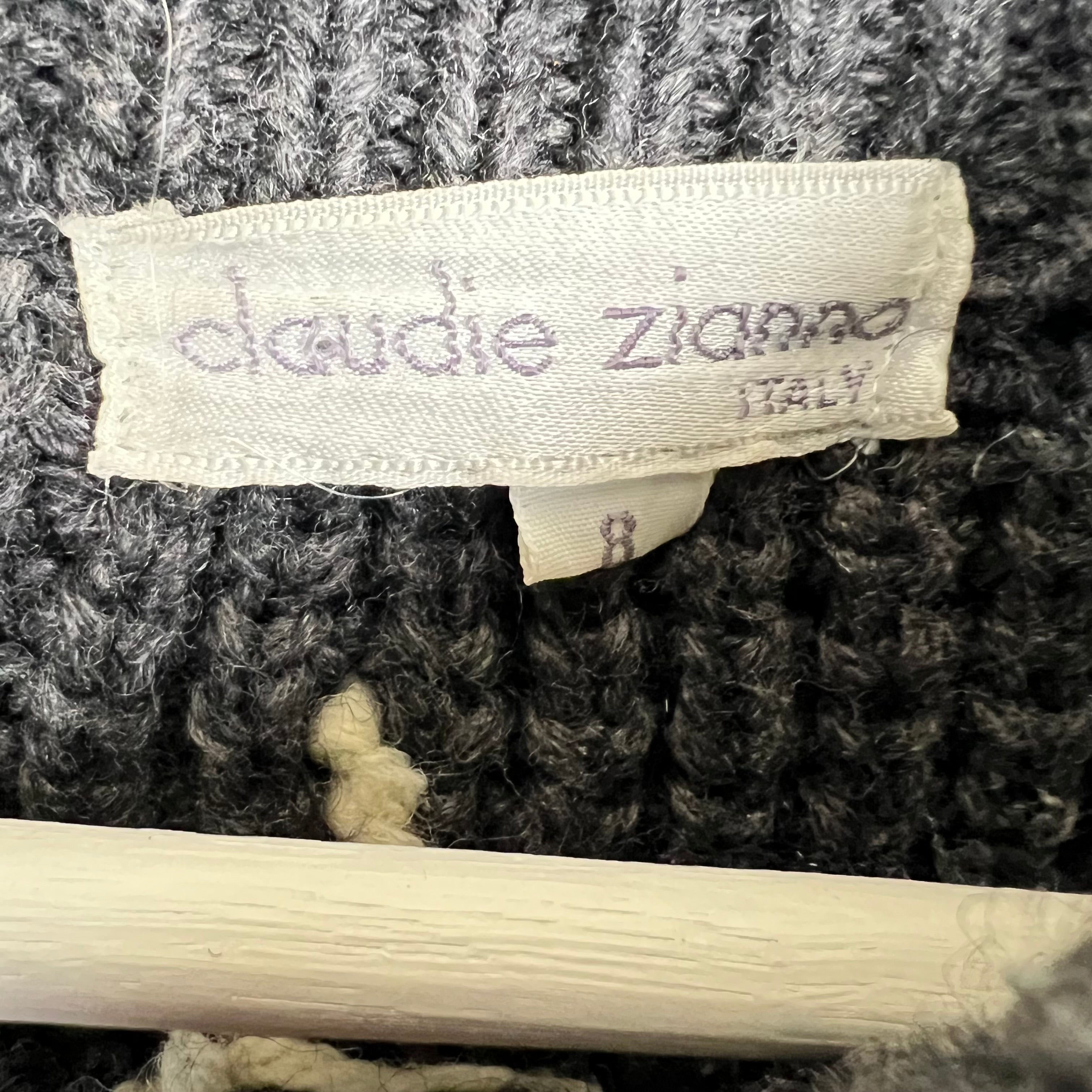 Vintage Claudie Zianno Women’s Multi Pattern Knit Grey/White