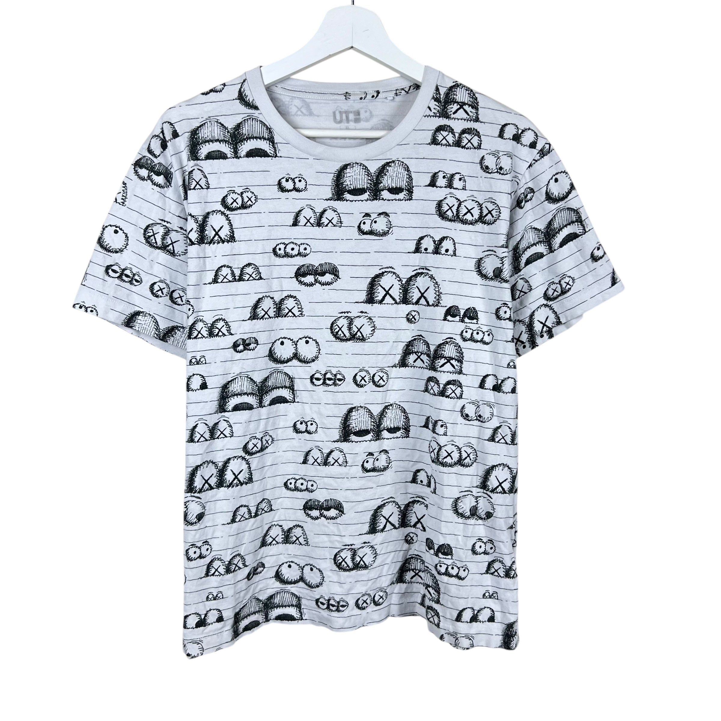Uniqlo x KAWS Notebook All Over Eyes Tee White