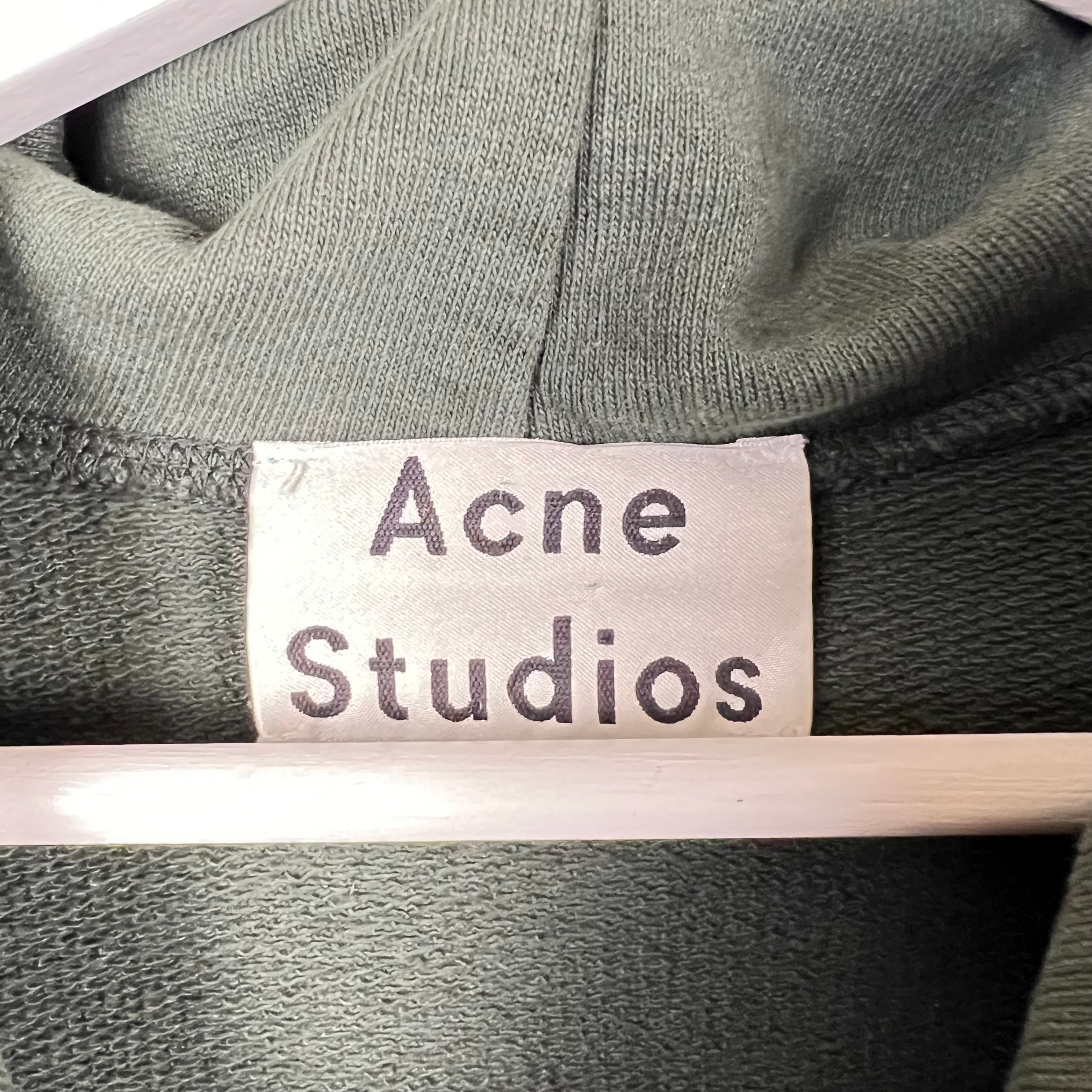 Acne Studios Joghy Cropped Hoodie Dark Forest Green