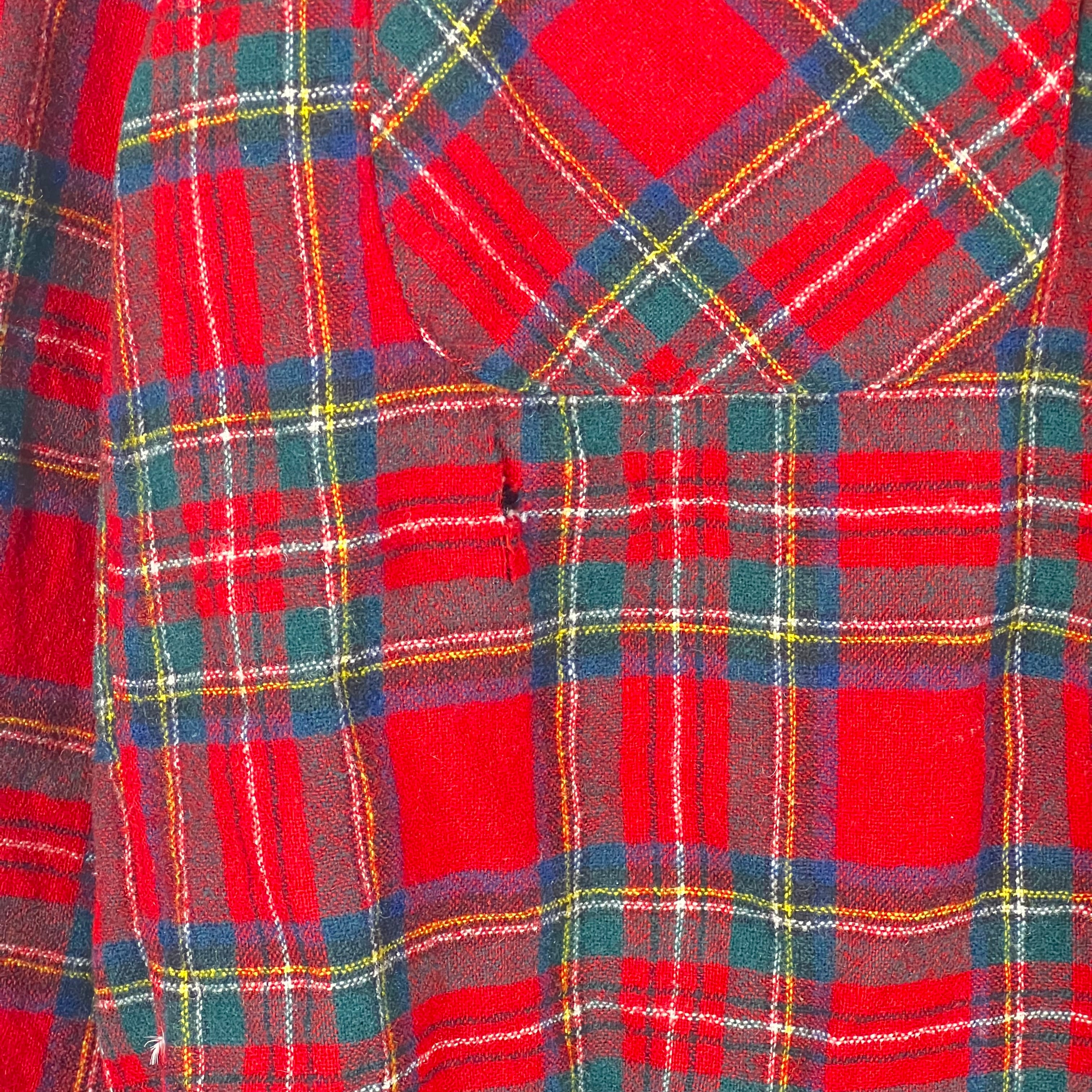 Vintage Pendleton Plaid Button Up Shirt Red