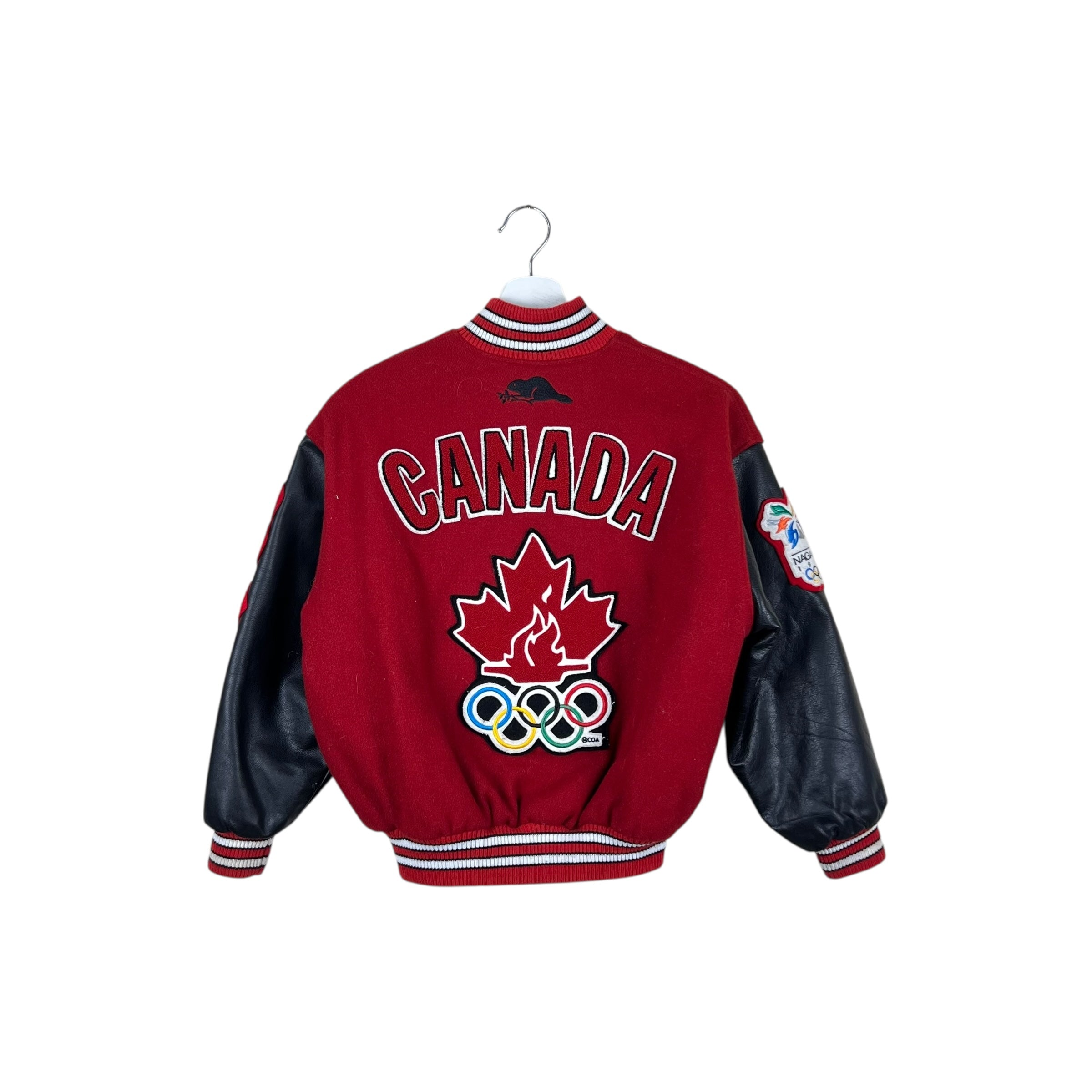 Vintage Roots Athletics Kids Olympics Leather Jacket