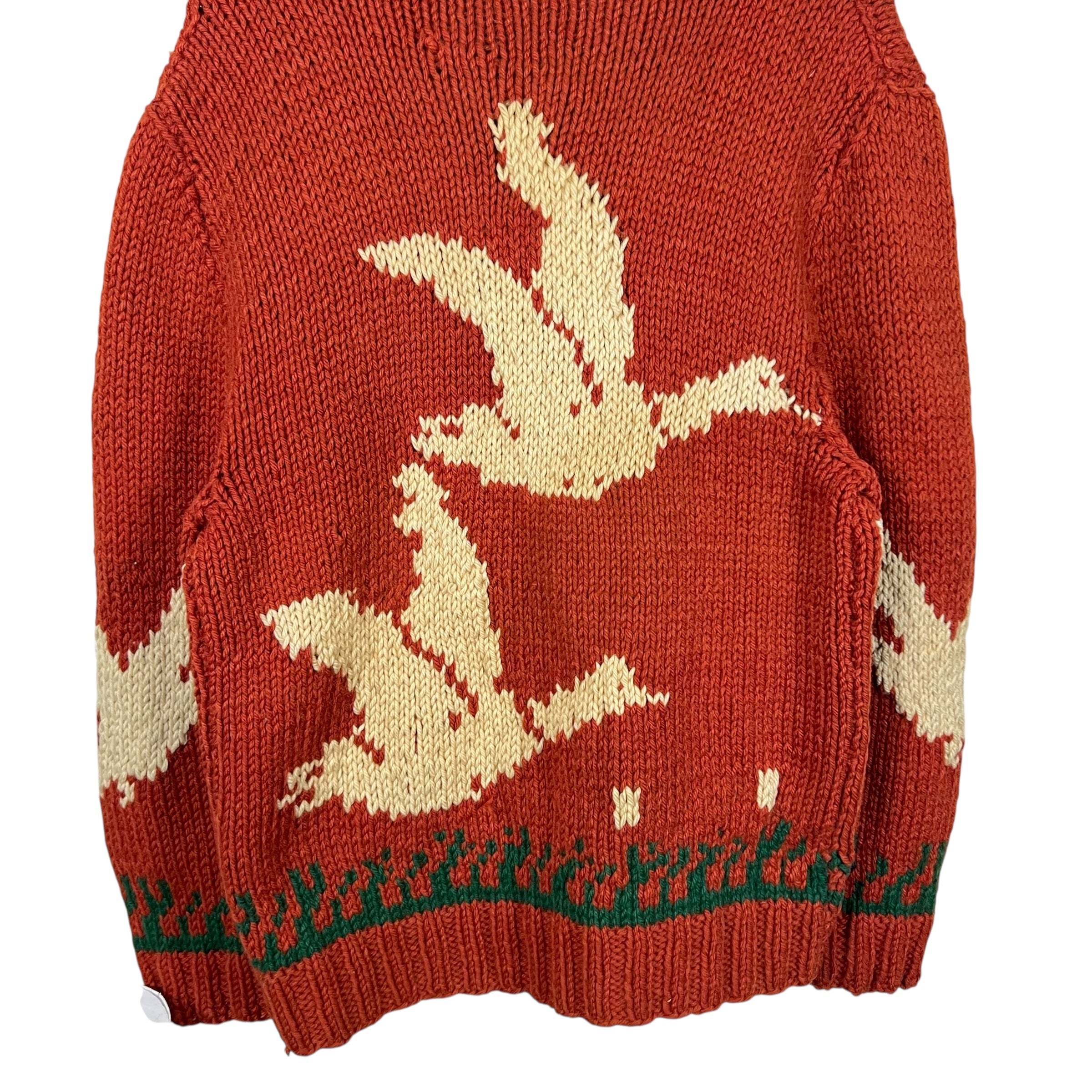 Vintage 70’s Birds Flying Cowichan Burn Orange