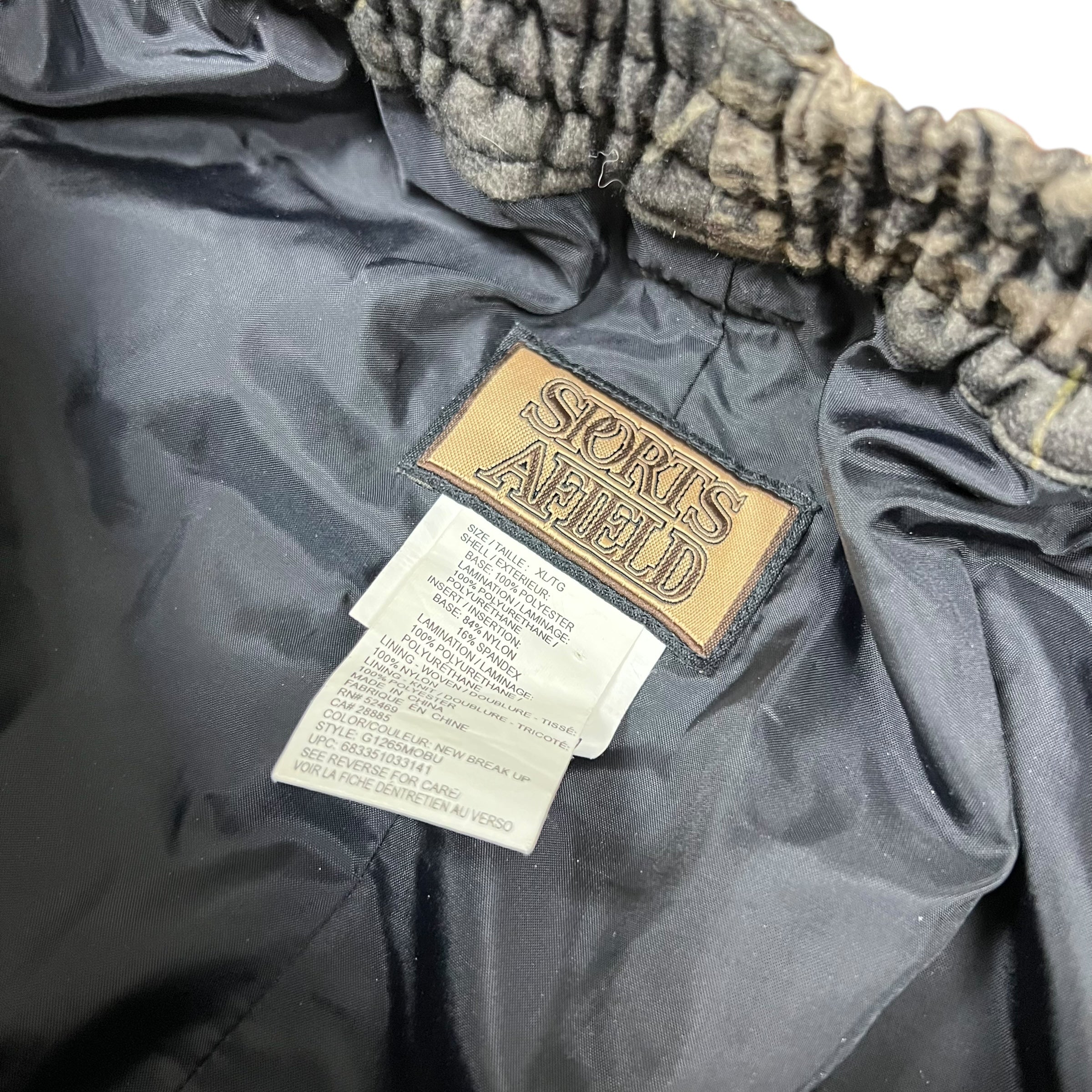Vintage Sports Afield Insulated Fabric RealTree Cargo Pants Camo