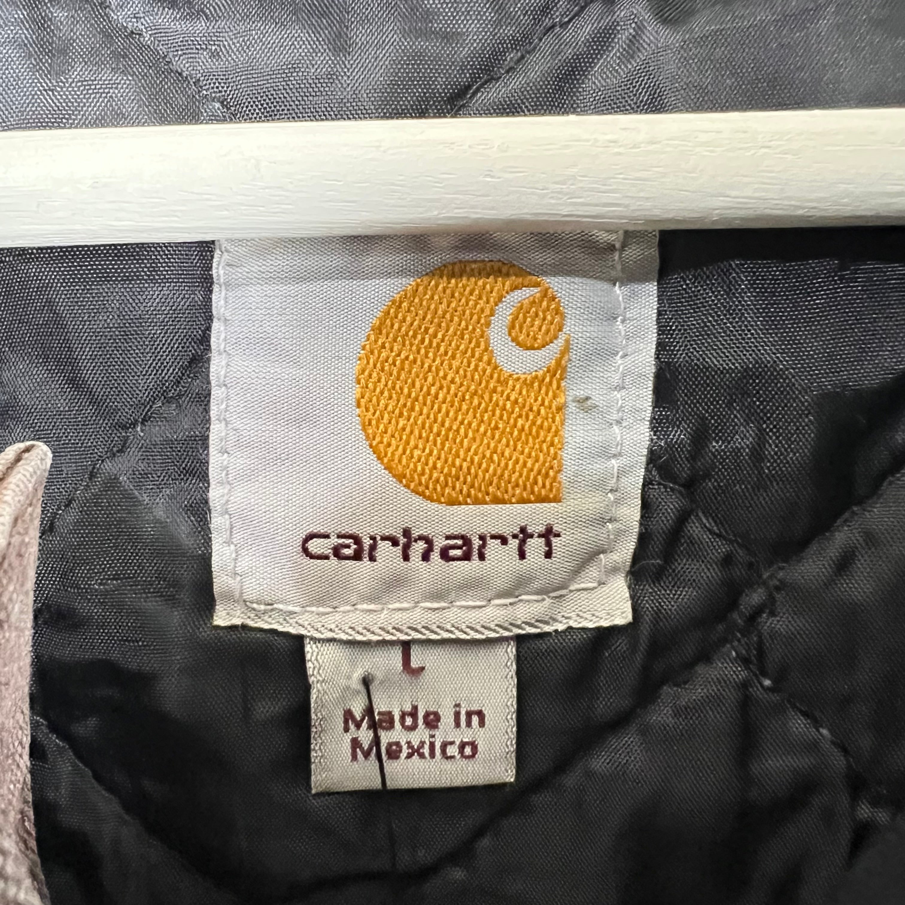 Vintage Carhartt Insulated Hooded Full Zip Jacket Chocolate Brown