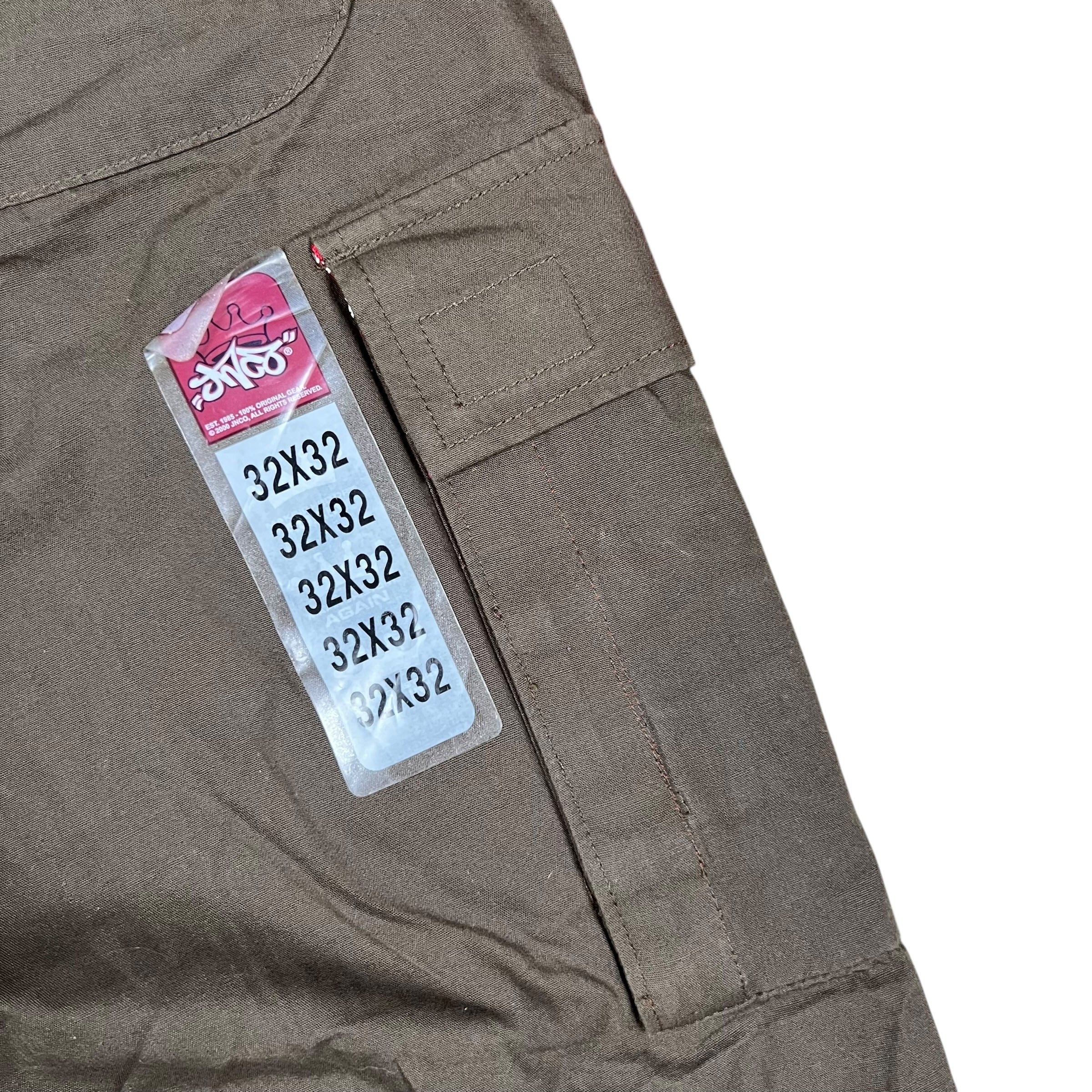 Vintage JNCO Jeans Baggy Cargo Pants Dark Olive