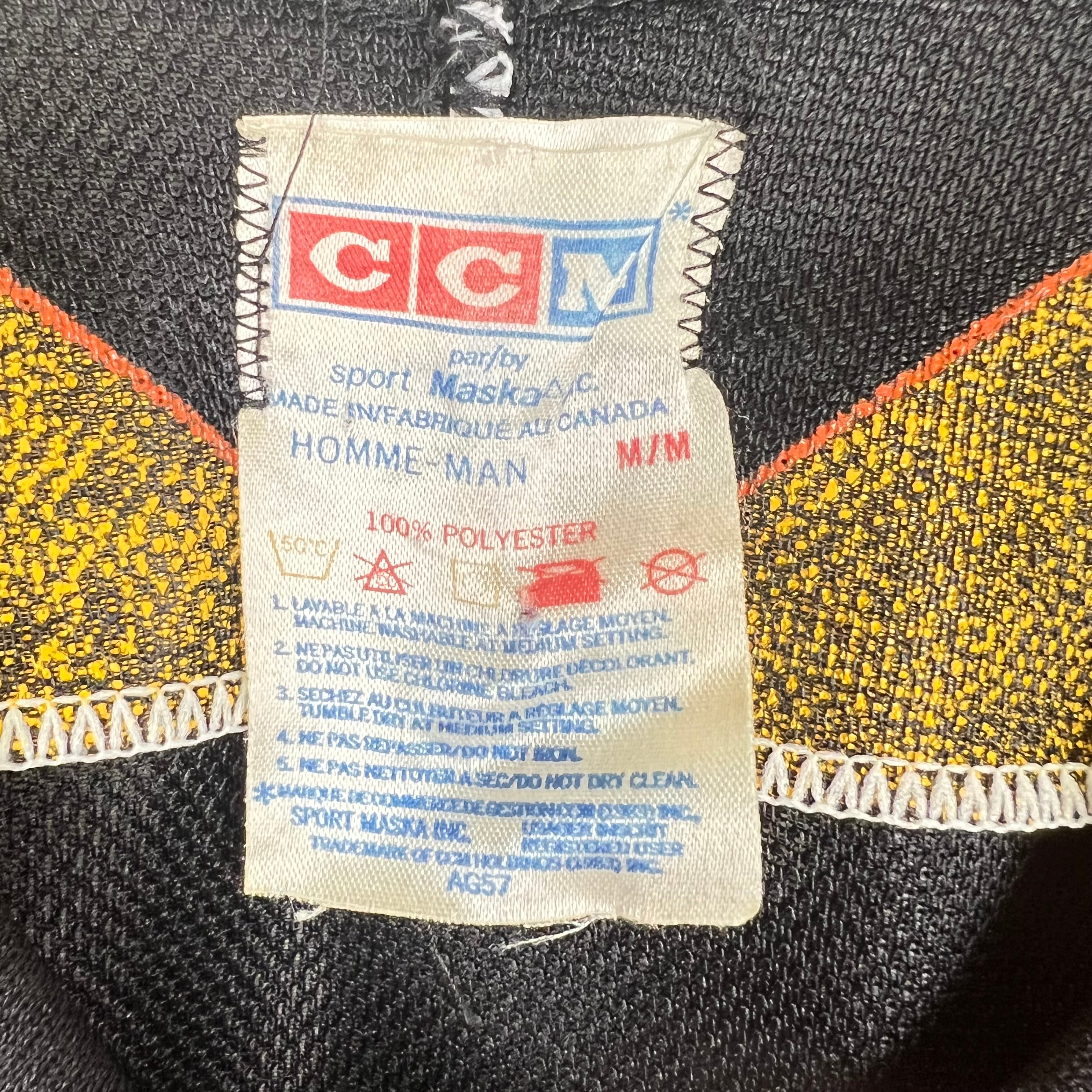 1980 CCM Vancouver Canucks Flying V Blank Jersey Black