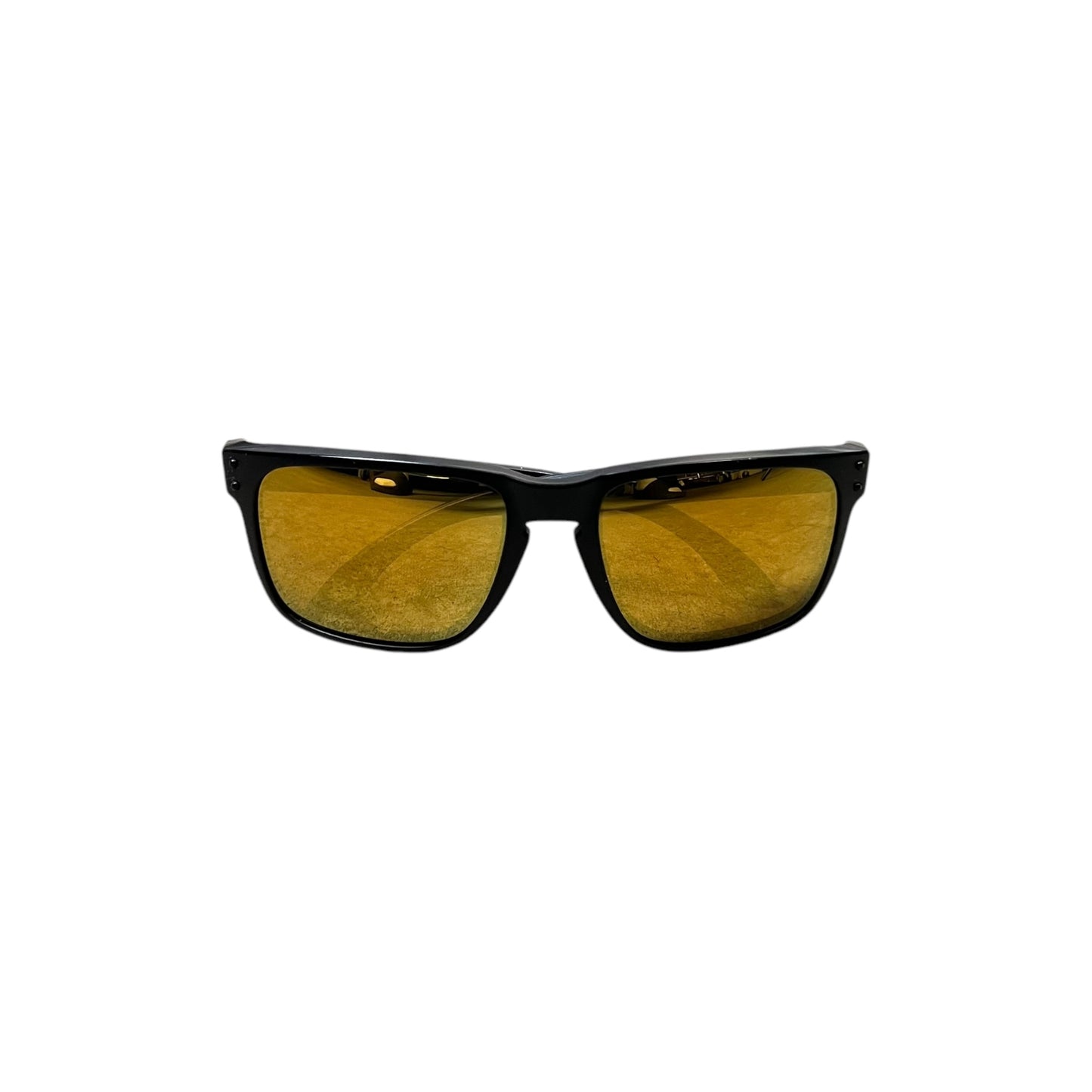 Oakley Holbrook Prizm Polarized Gold Lense Sunglasses Black