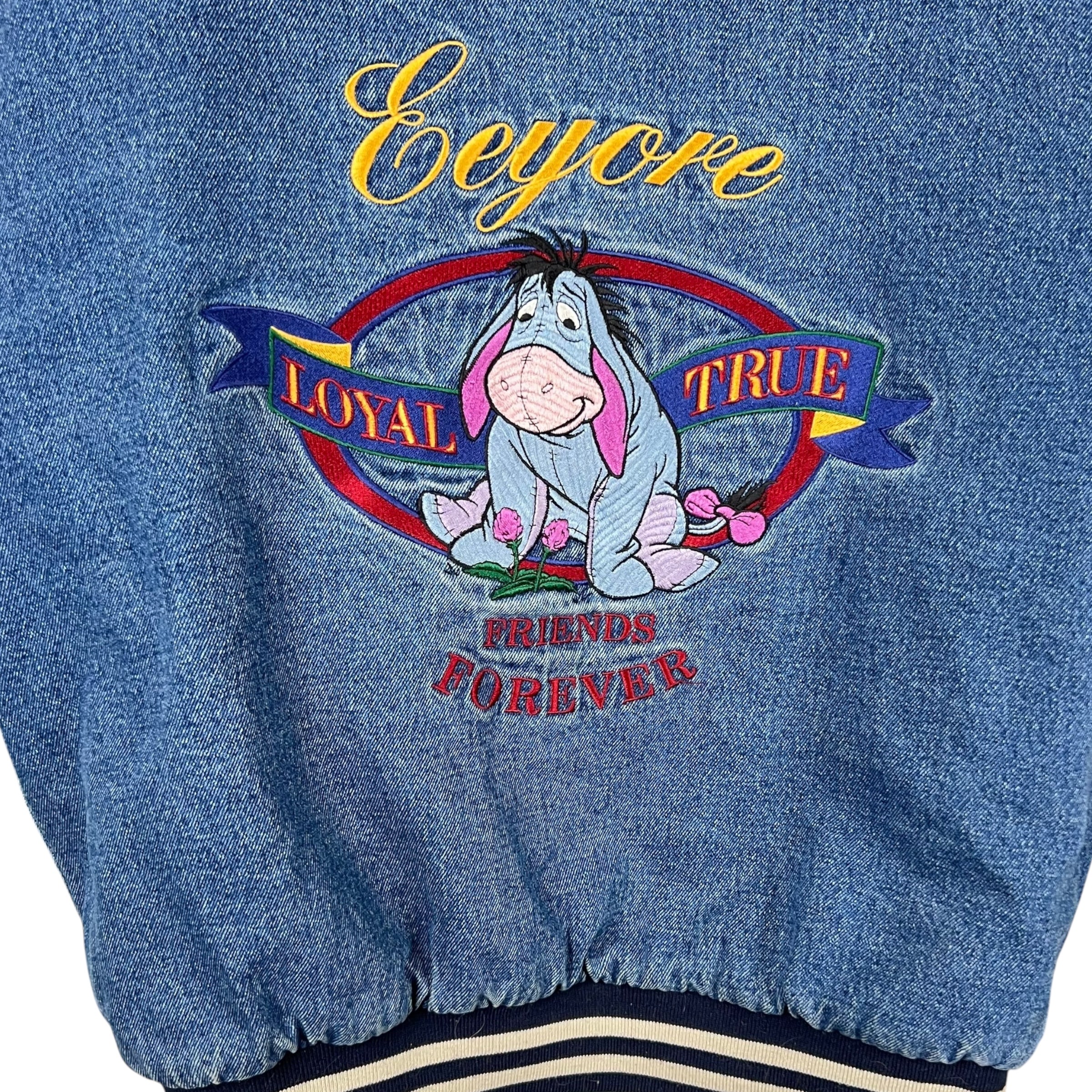 Vintage Disneyland Eeyore Varsity Denim Jacket