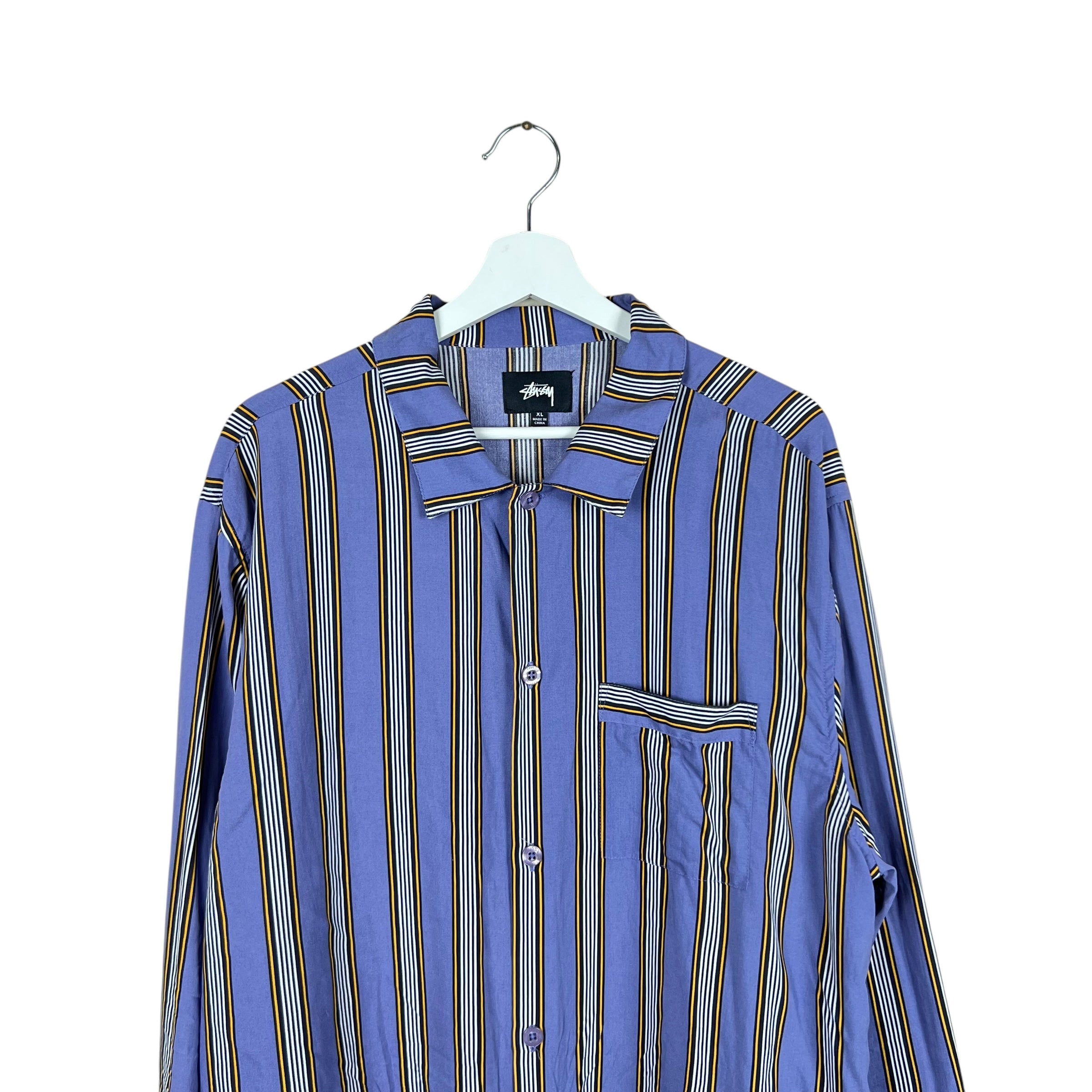 Stussy Cove Striped Shirt Lavender