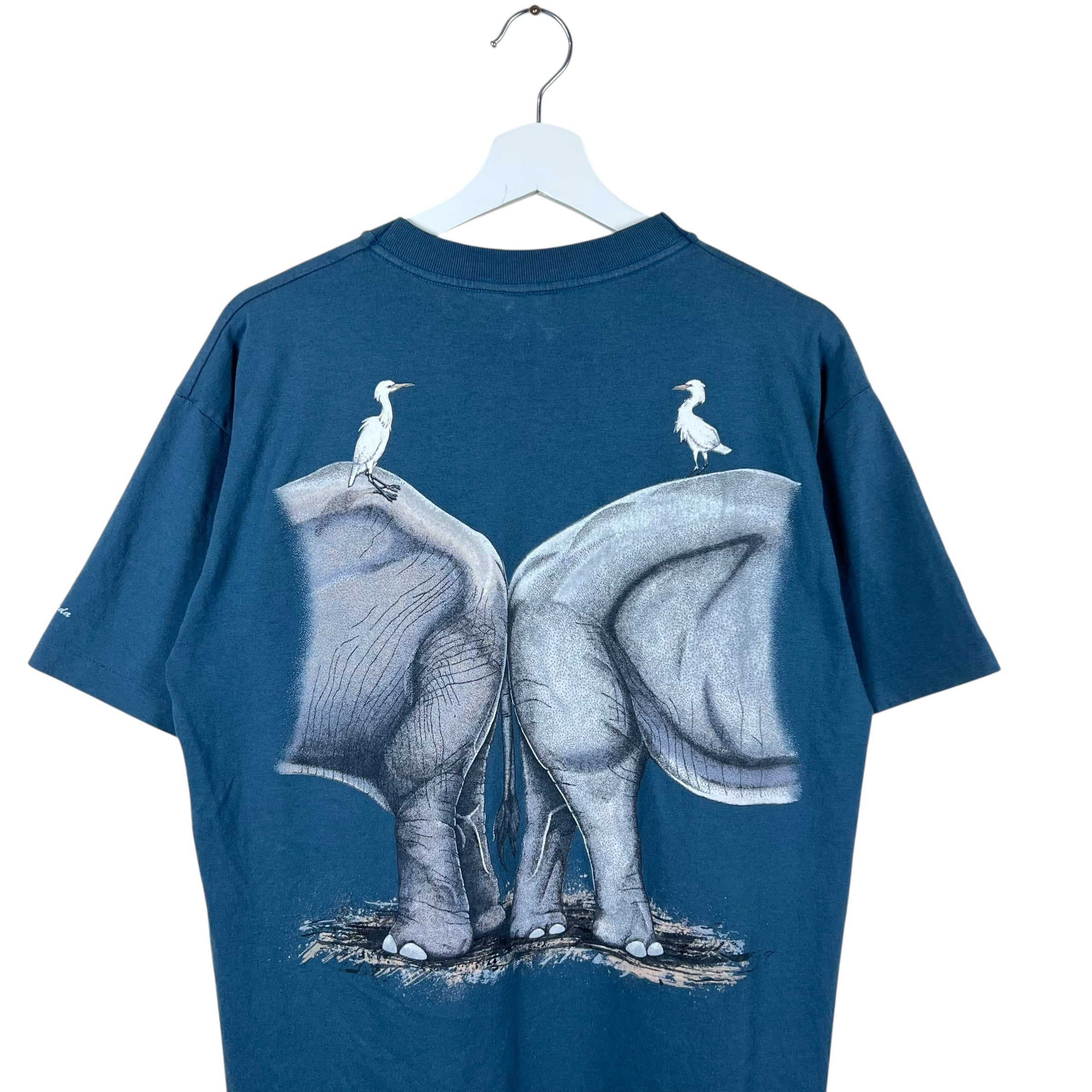 Vintage Valley Zoo Elephant Tee Blue