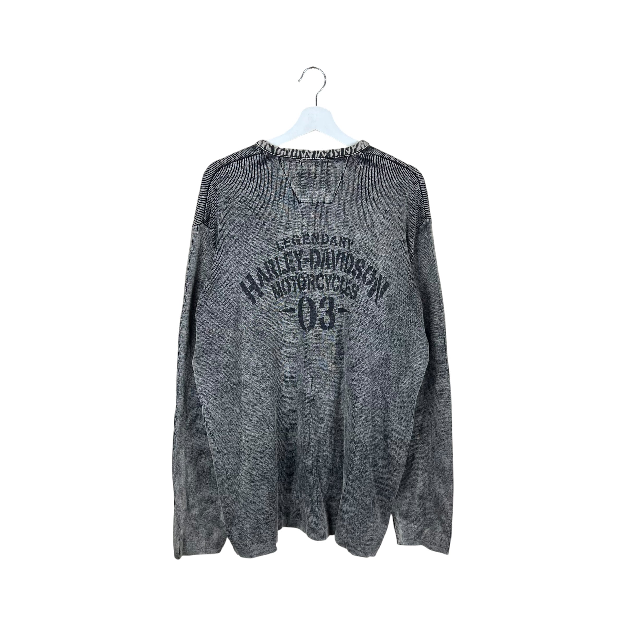 2003 Harley Davidson Sample Arch Logo Thermal Washed Stone Grey