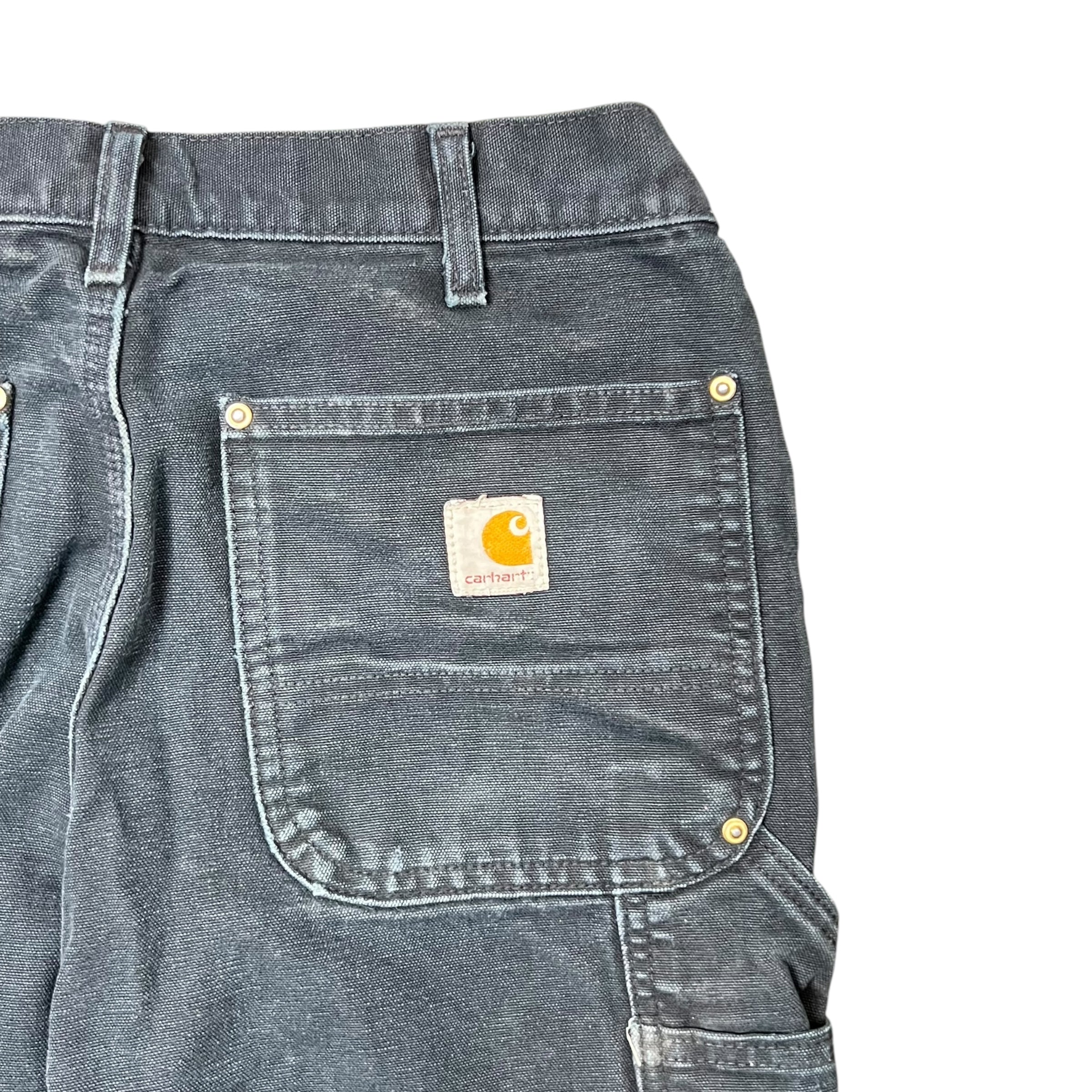 Vintage Carhartt Straight Fit Double Knee Pants Black