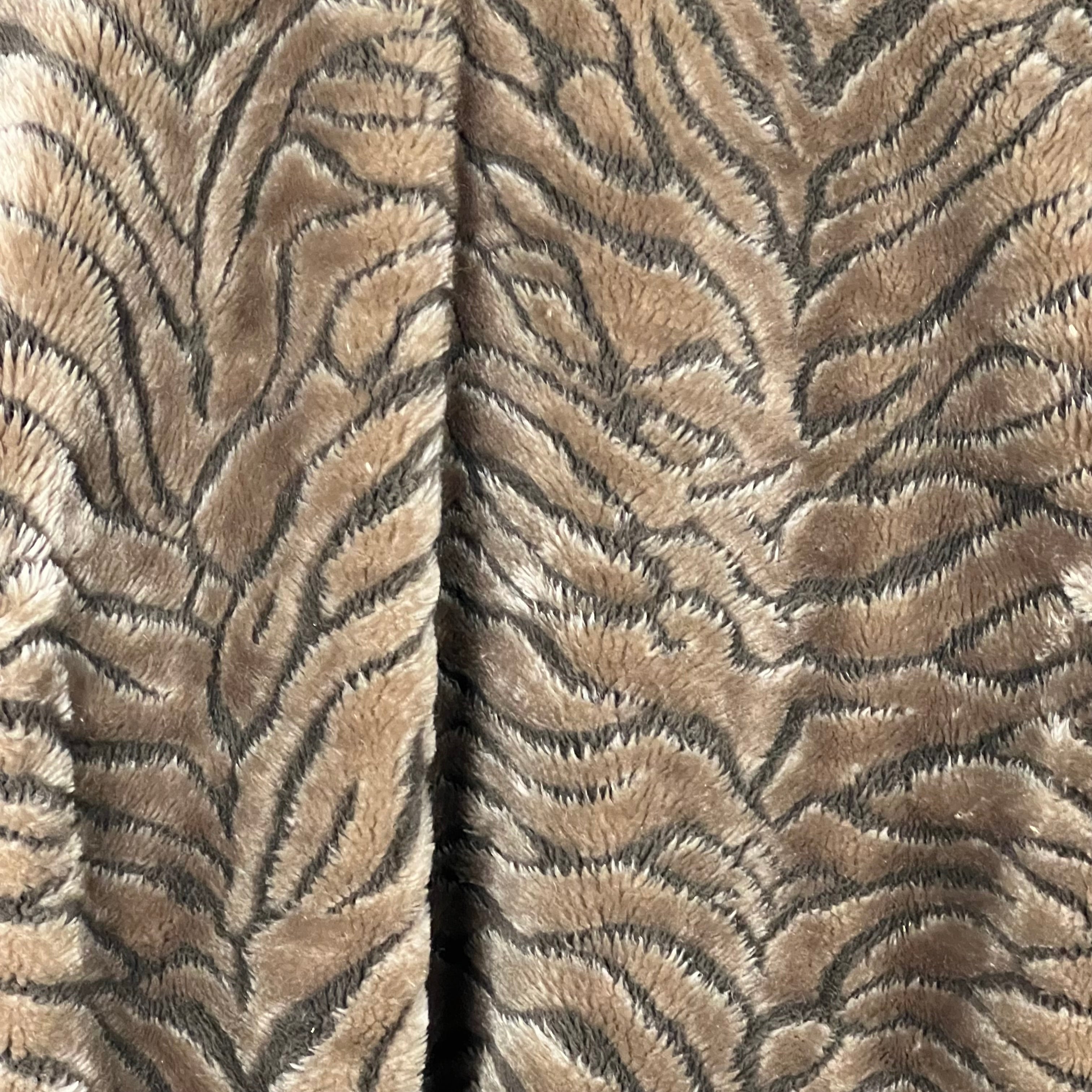 Vintage Seg’ments Women’s Animal Print Fur Coat