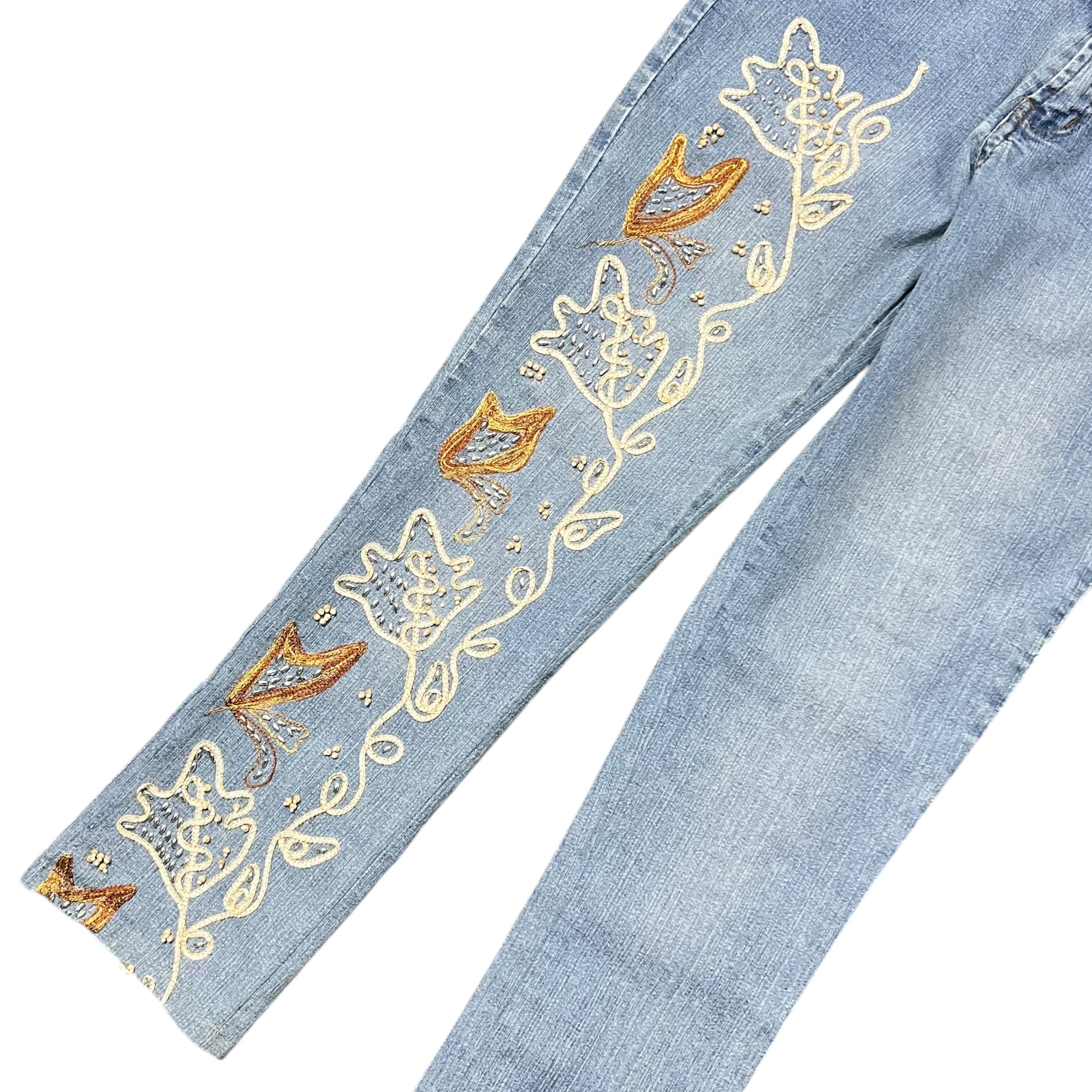 Vintage Daniel Women’s Bedazzled Design Jeans Regular Wash