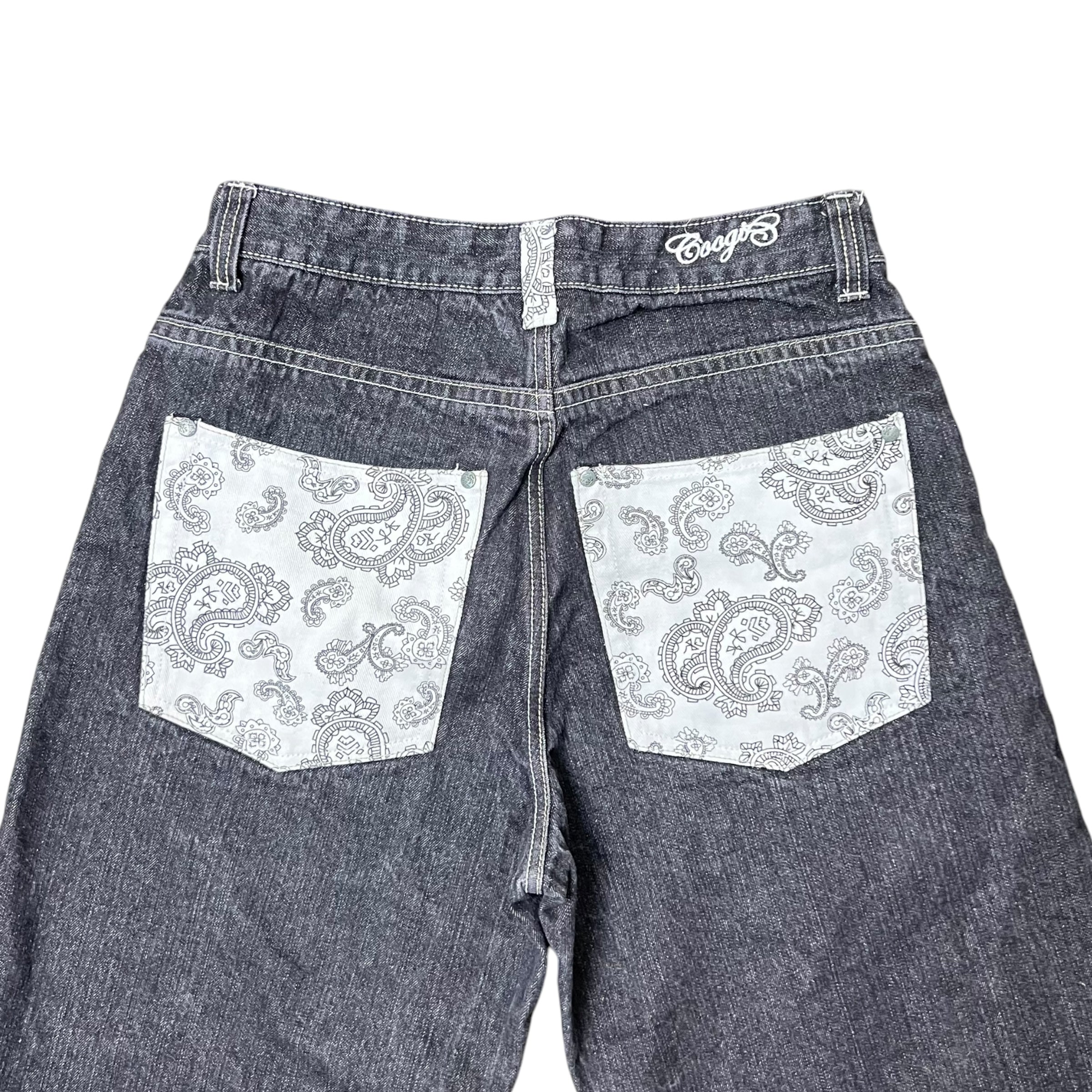 Vintage Coogi Payjoy Pattern Denim Shorts Black