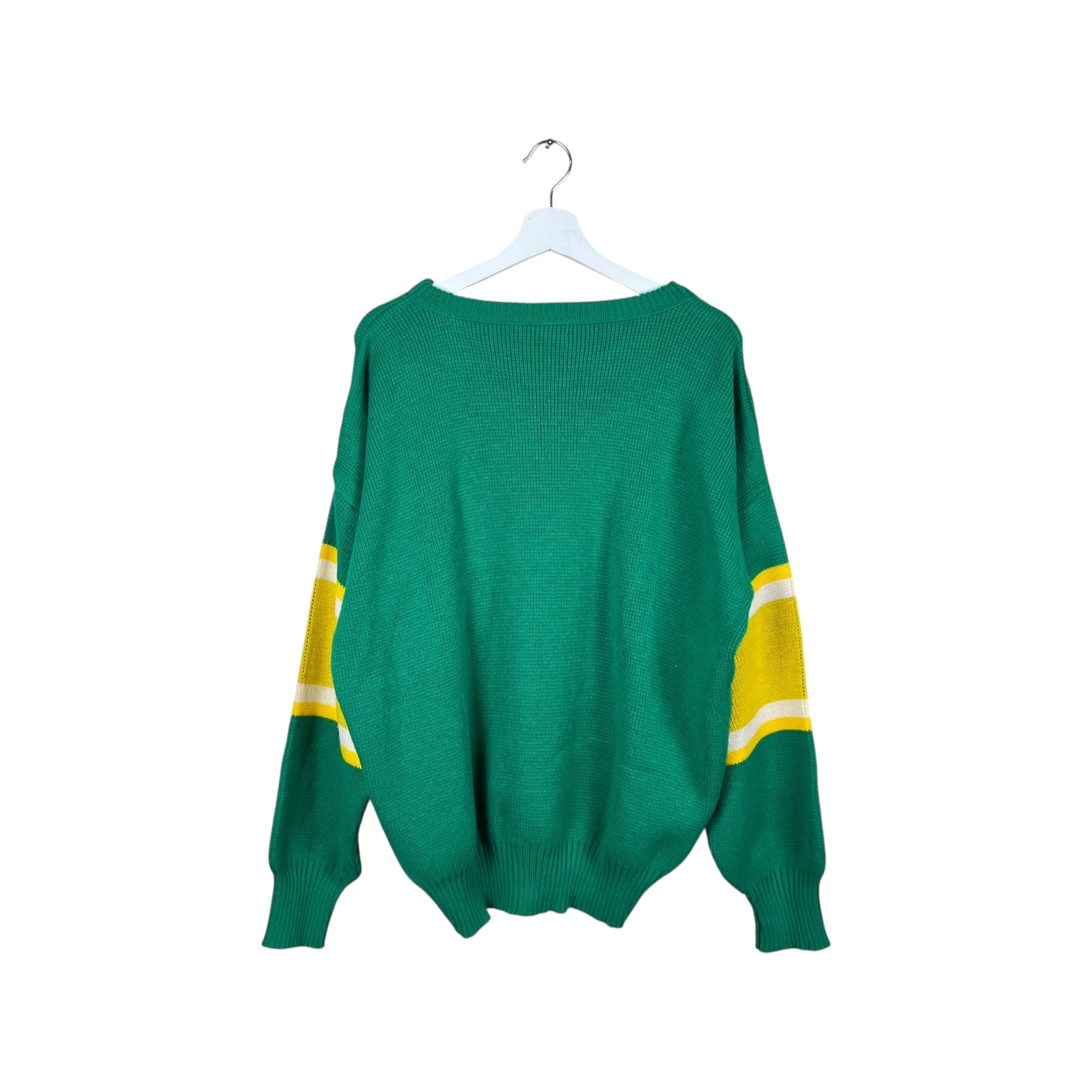 Vintage Ravens Knit NBA Boston Celtics Spellout Stripe Knit Green