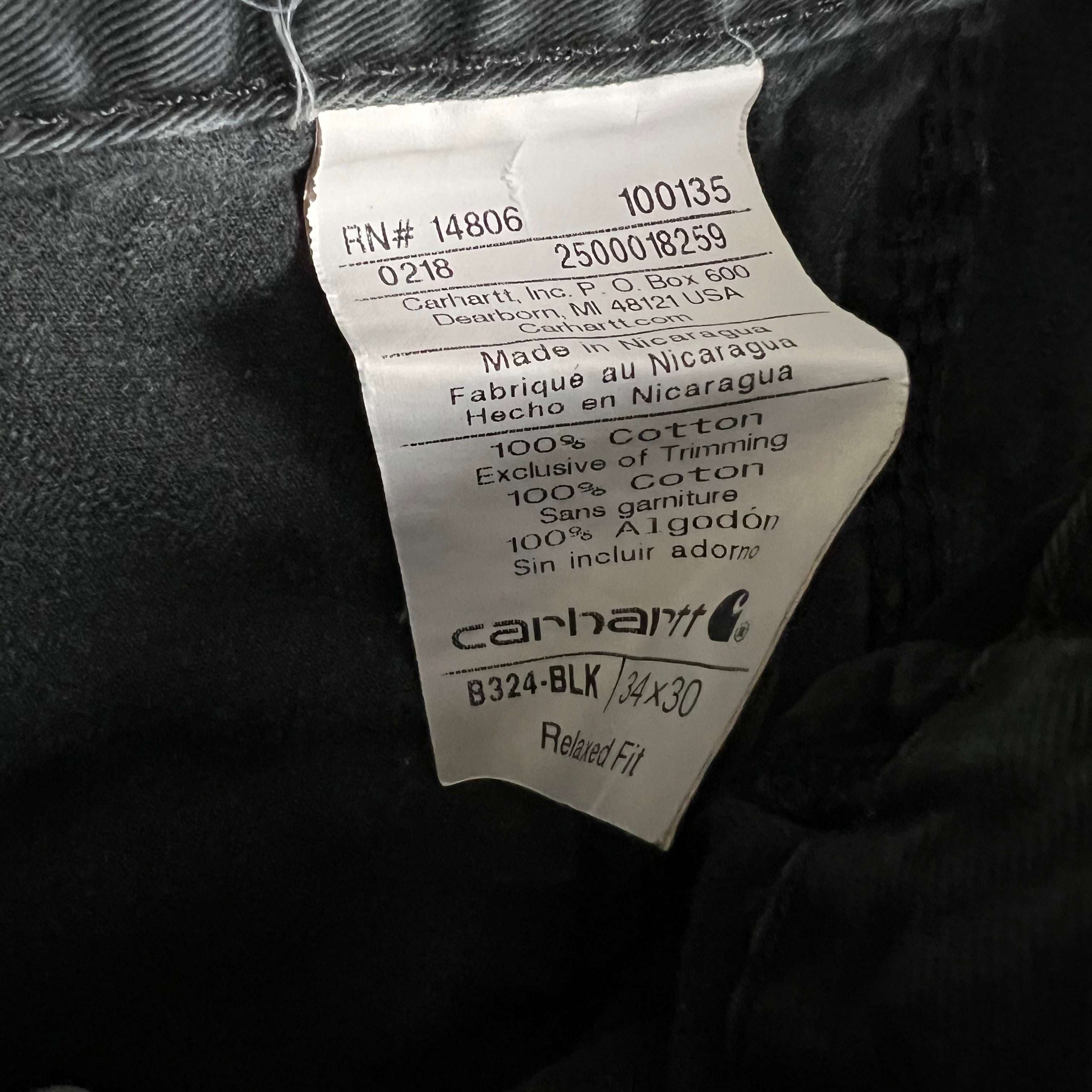 Vintage Carhartt Relaxed Fit Carpenter Pants Faded Black