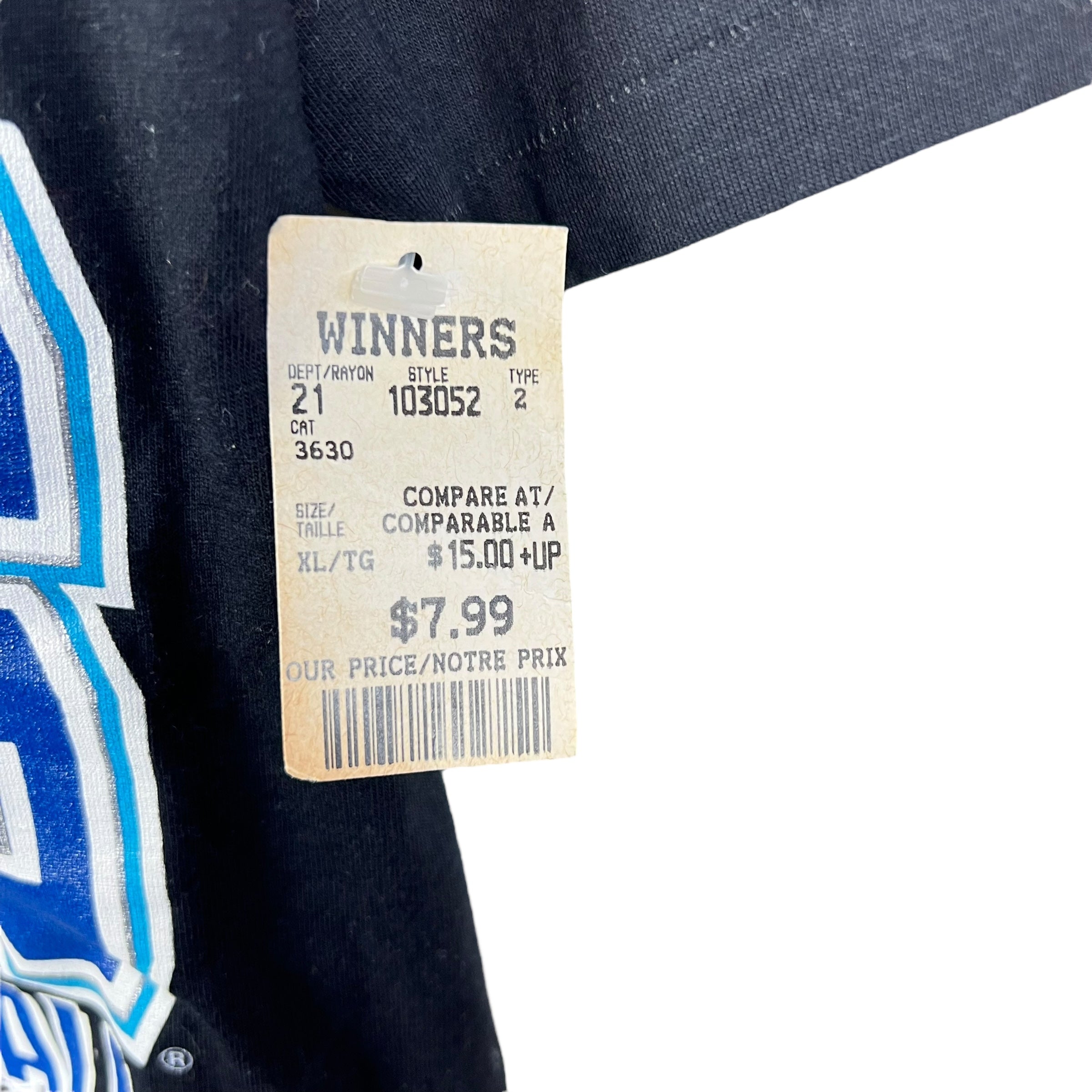 1992 Waves Toronto Blue Jays Player Logo Tee Black