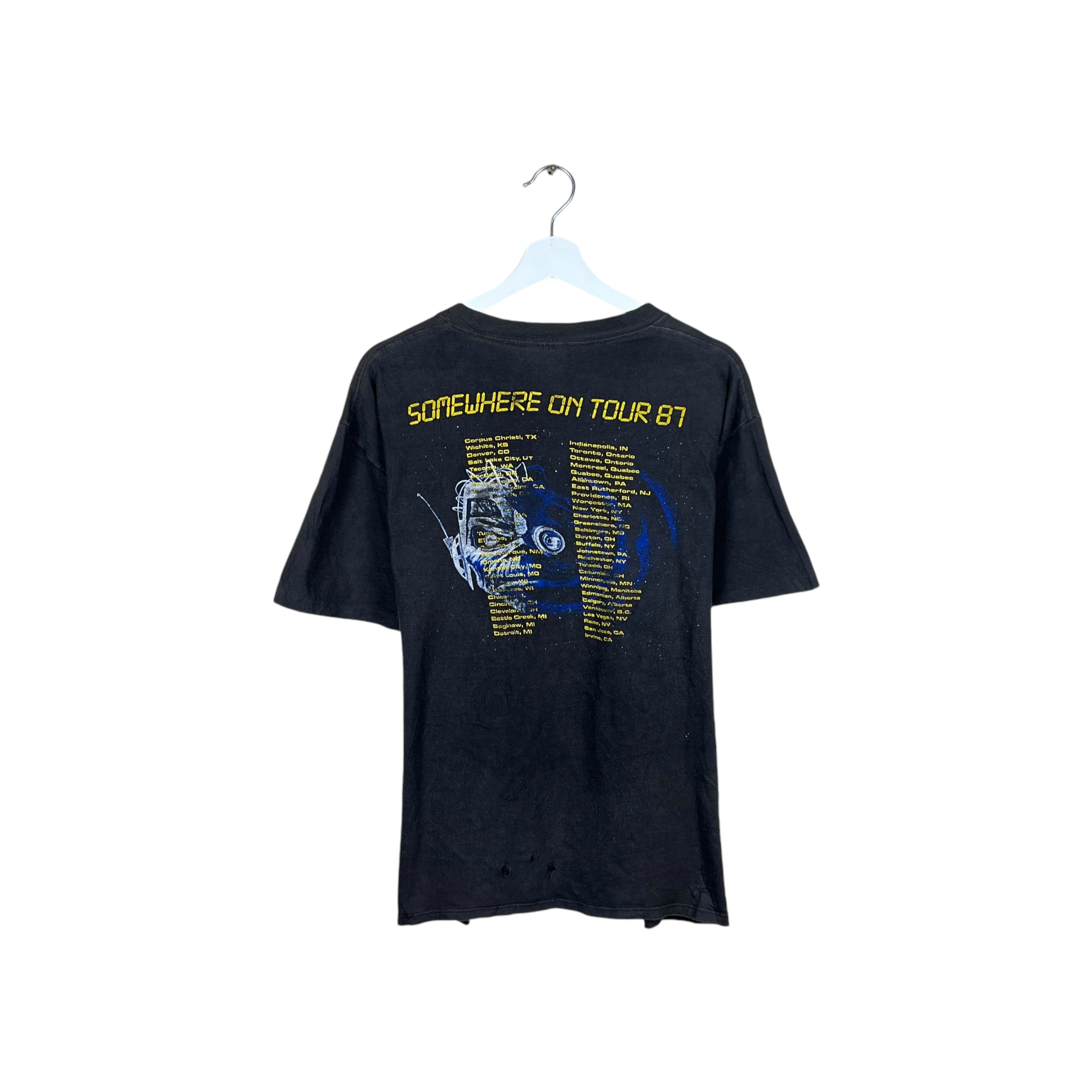 1987 Iron Maiden “Somewhere On Tour” Tee Black