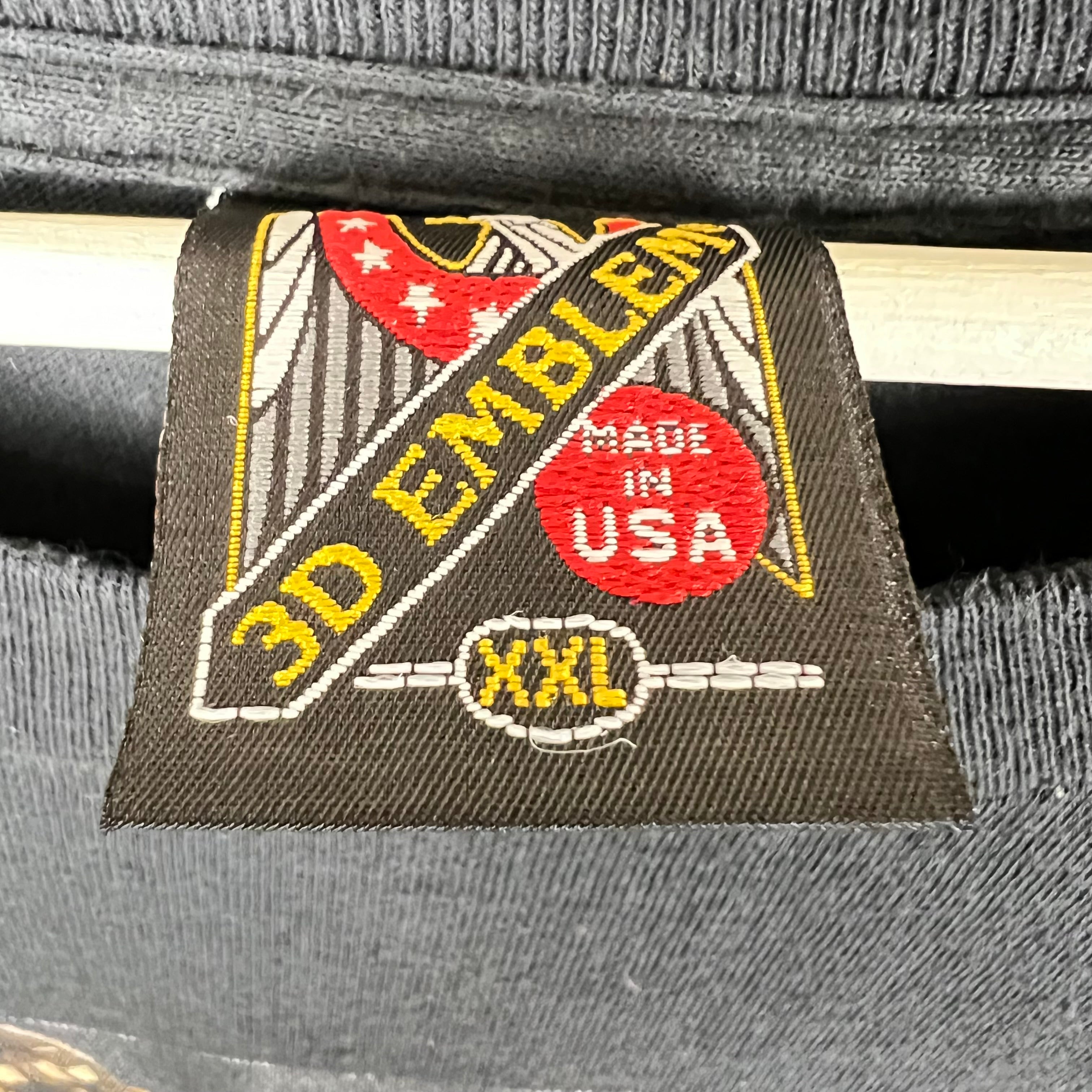 Vintage 3D Emblem Engine Tee Black