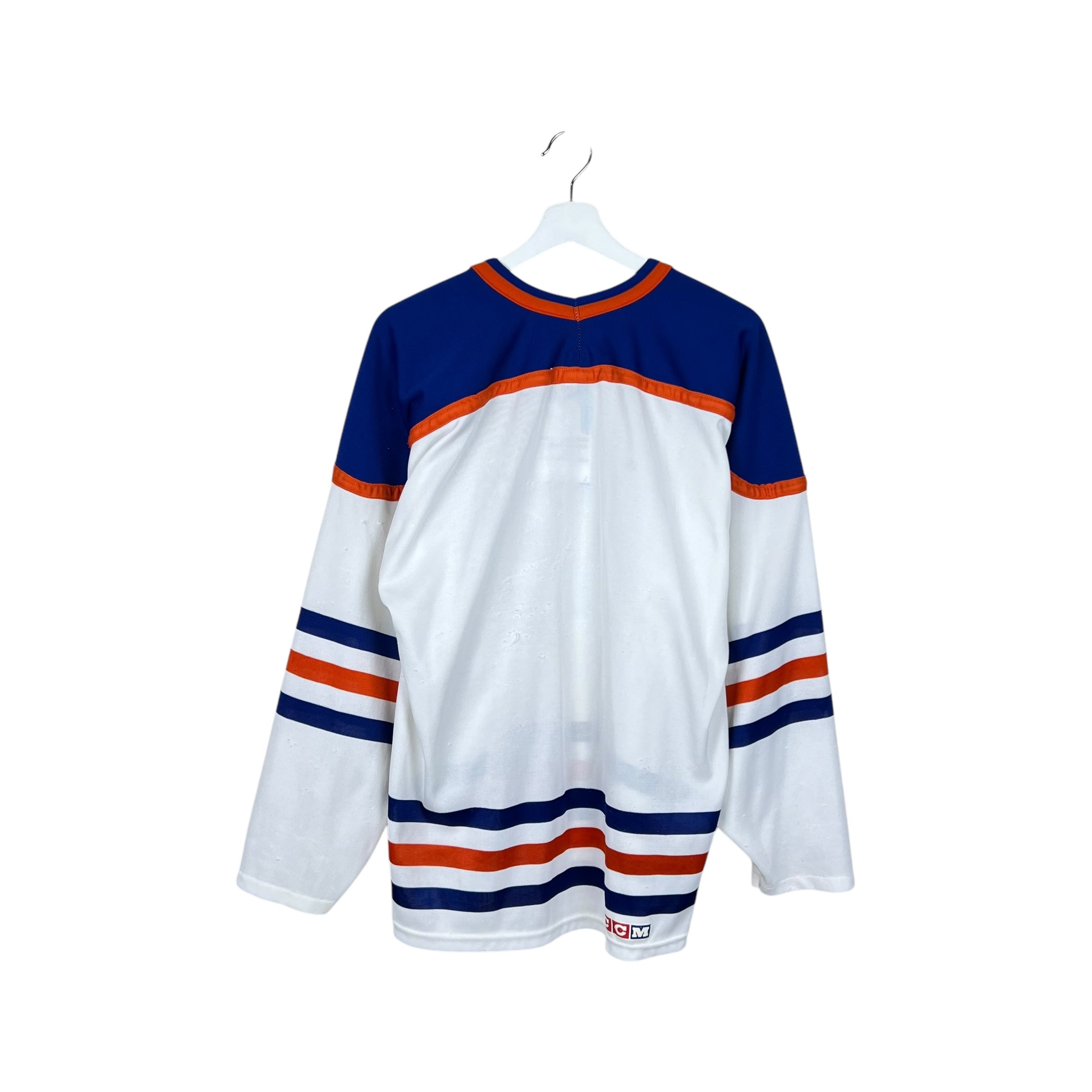 Vintage CCM Edmonton Oilers Stitched Logo Blank Home Jersey